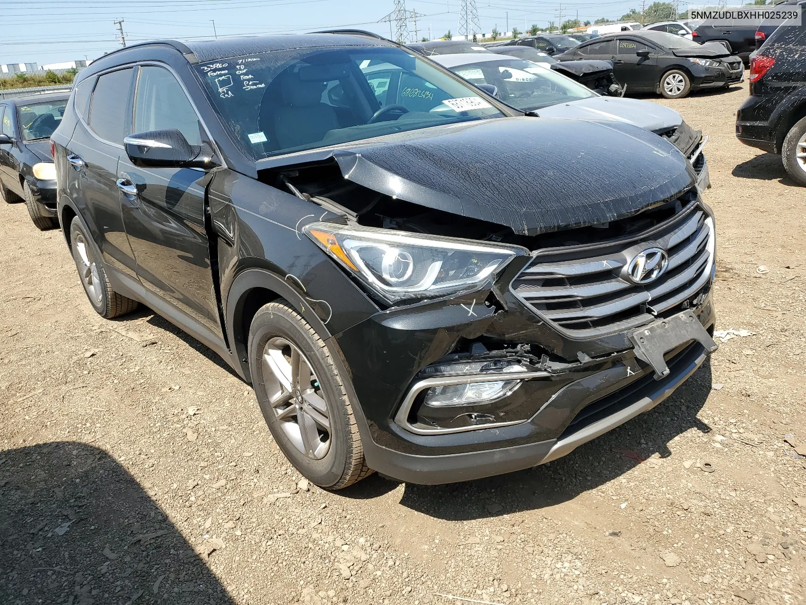 5NMZUDLBXHH025239 2017 Hyundai Santa Fe Sport