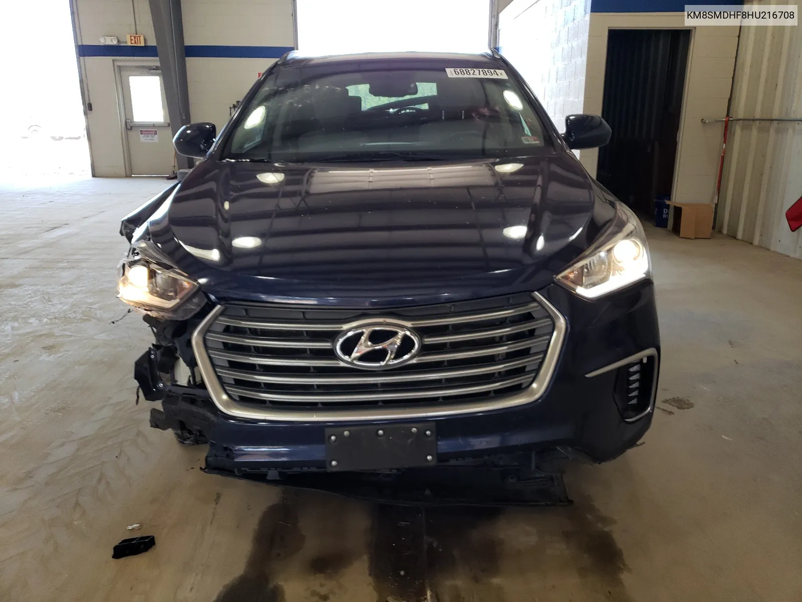 2017 Hyundai Santa Fe Se VIN: KM8SMDHF8HU216708 Lot: 68827894