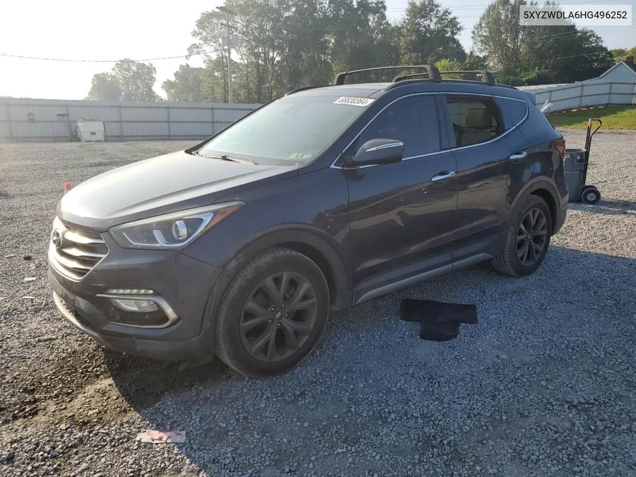 2017 Hyundai Santa Fe Sport VIN: 5XYZWDLA6HG496252 Lot: 68830364