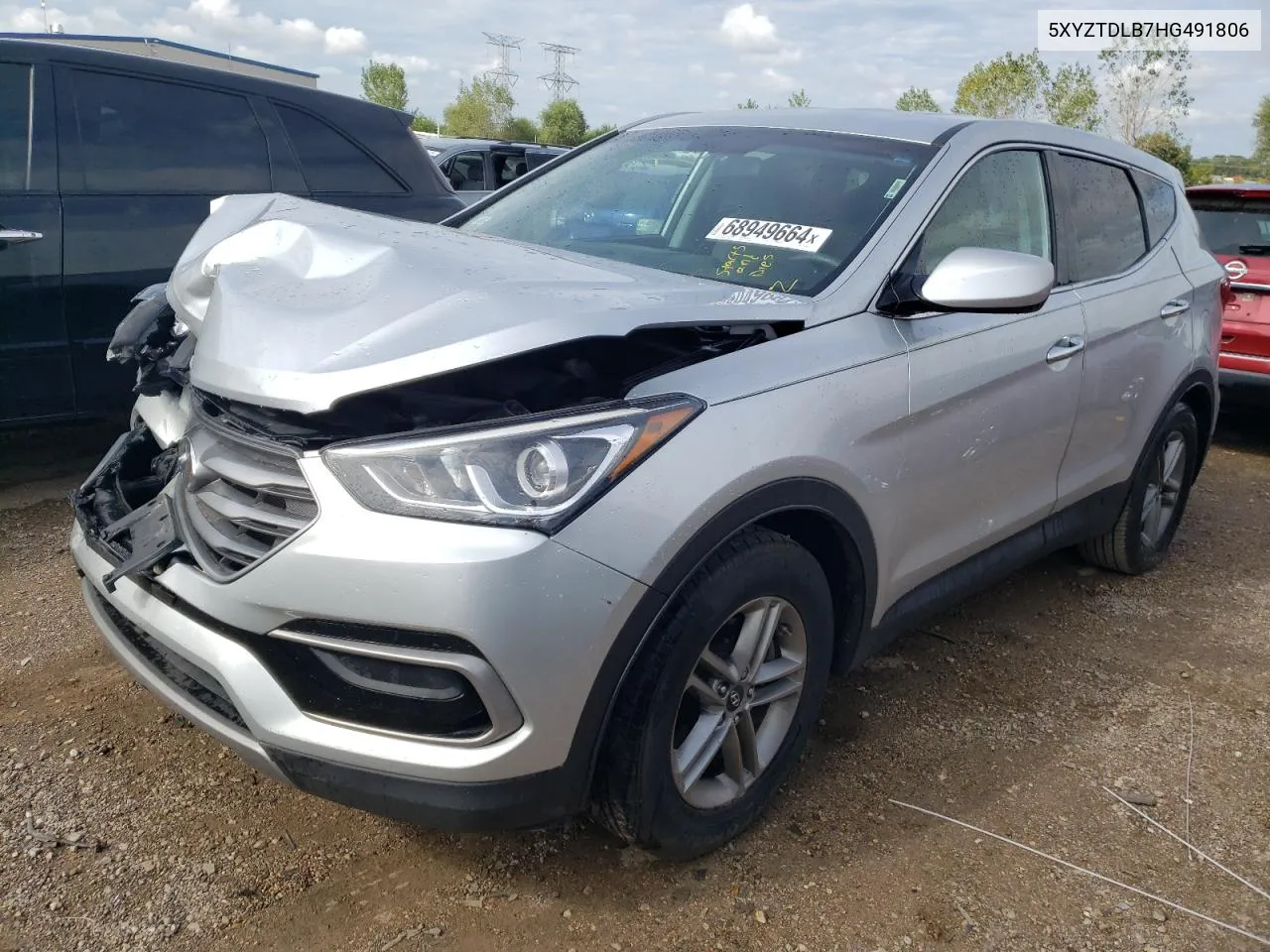 2017 Hyundai Santa Fe Sport VIN: 5XYZTDLB7HG491806 Lot: 68949664