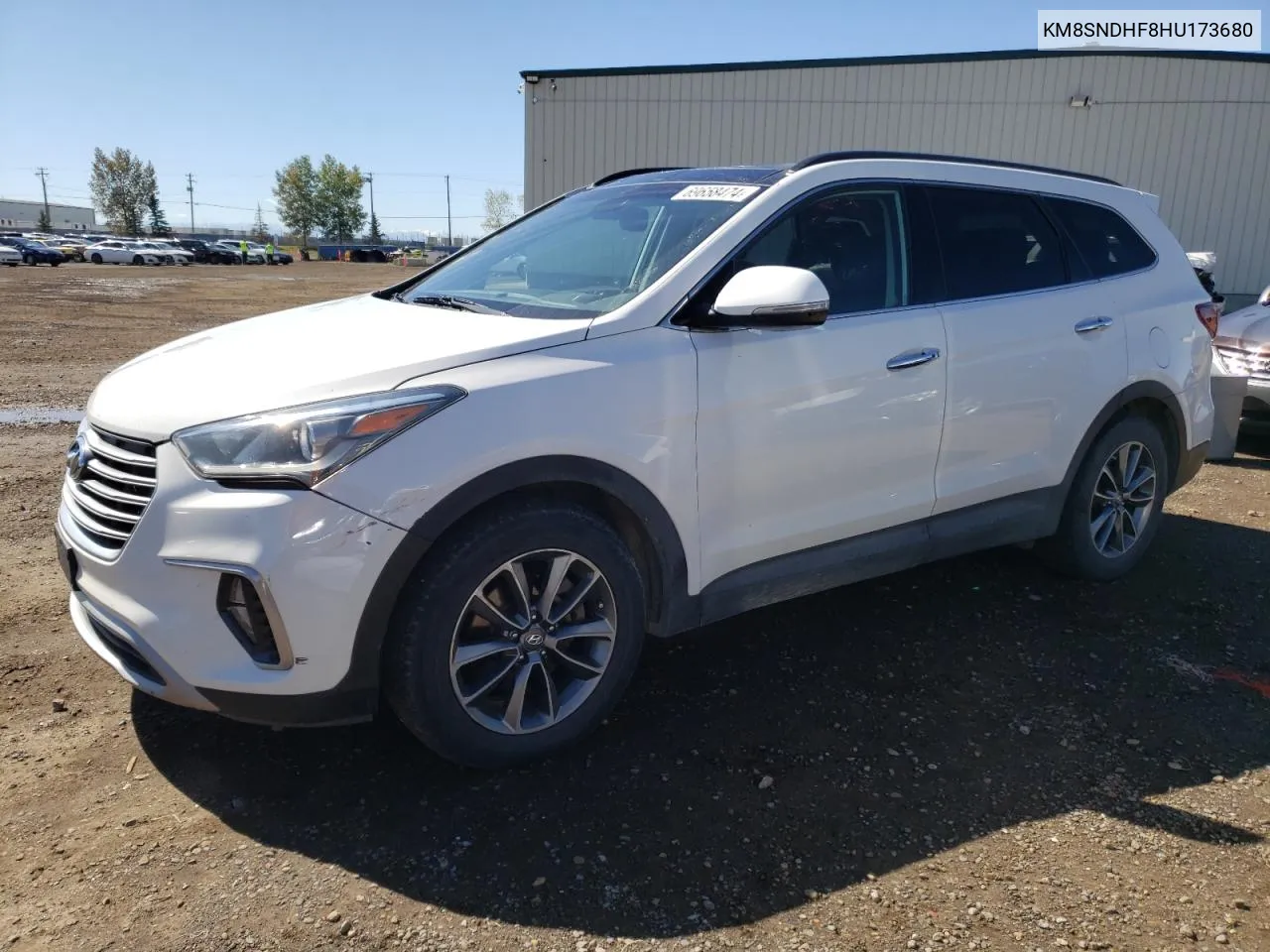 2017 Hyundai Santa Fe Se VIN: KM8SNDHF8HU173680 Lot: 69658474