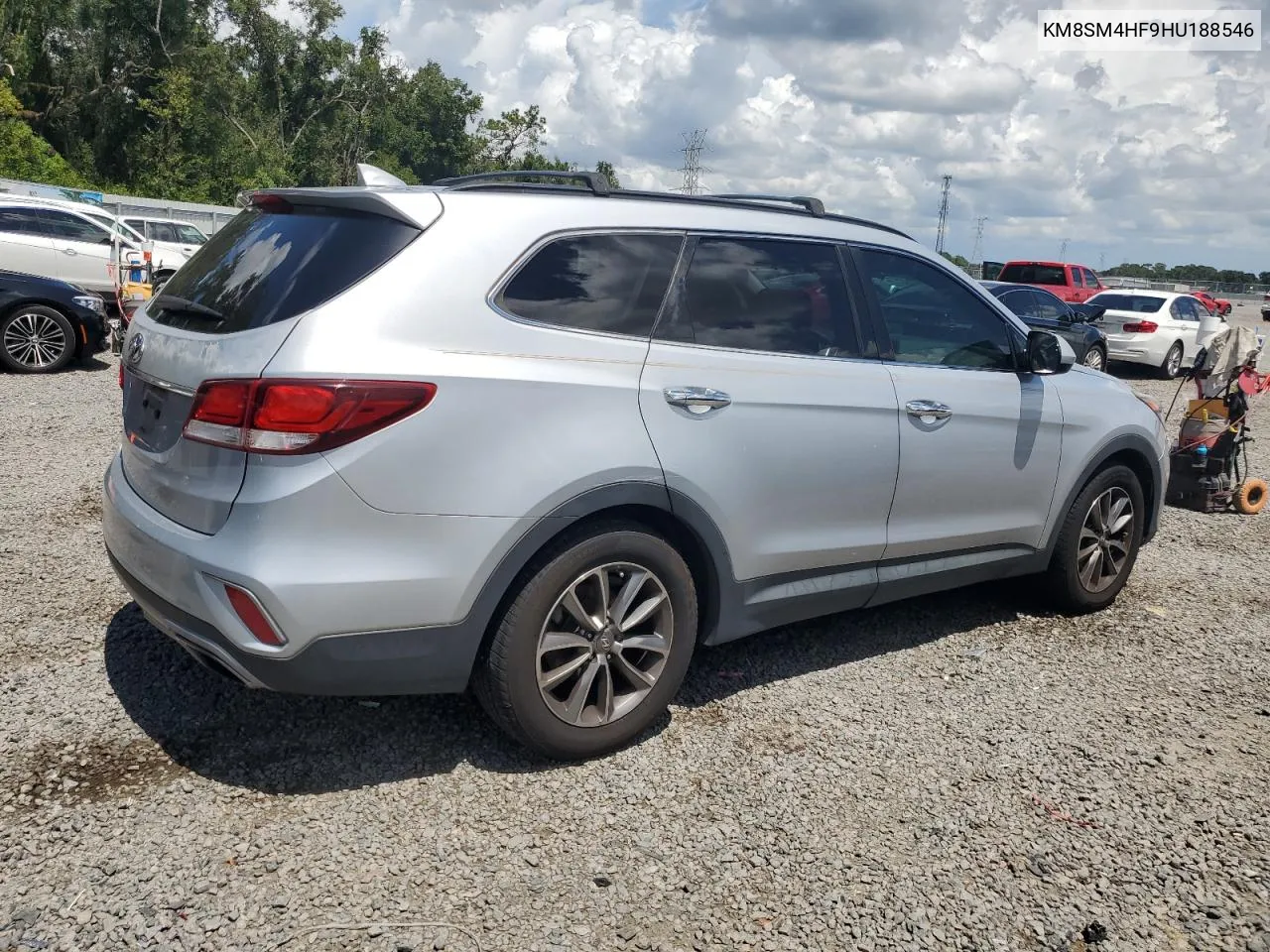 KM8SM4HF9HU188546 2017 Hyundai Santa Fe Se