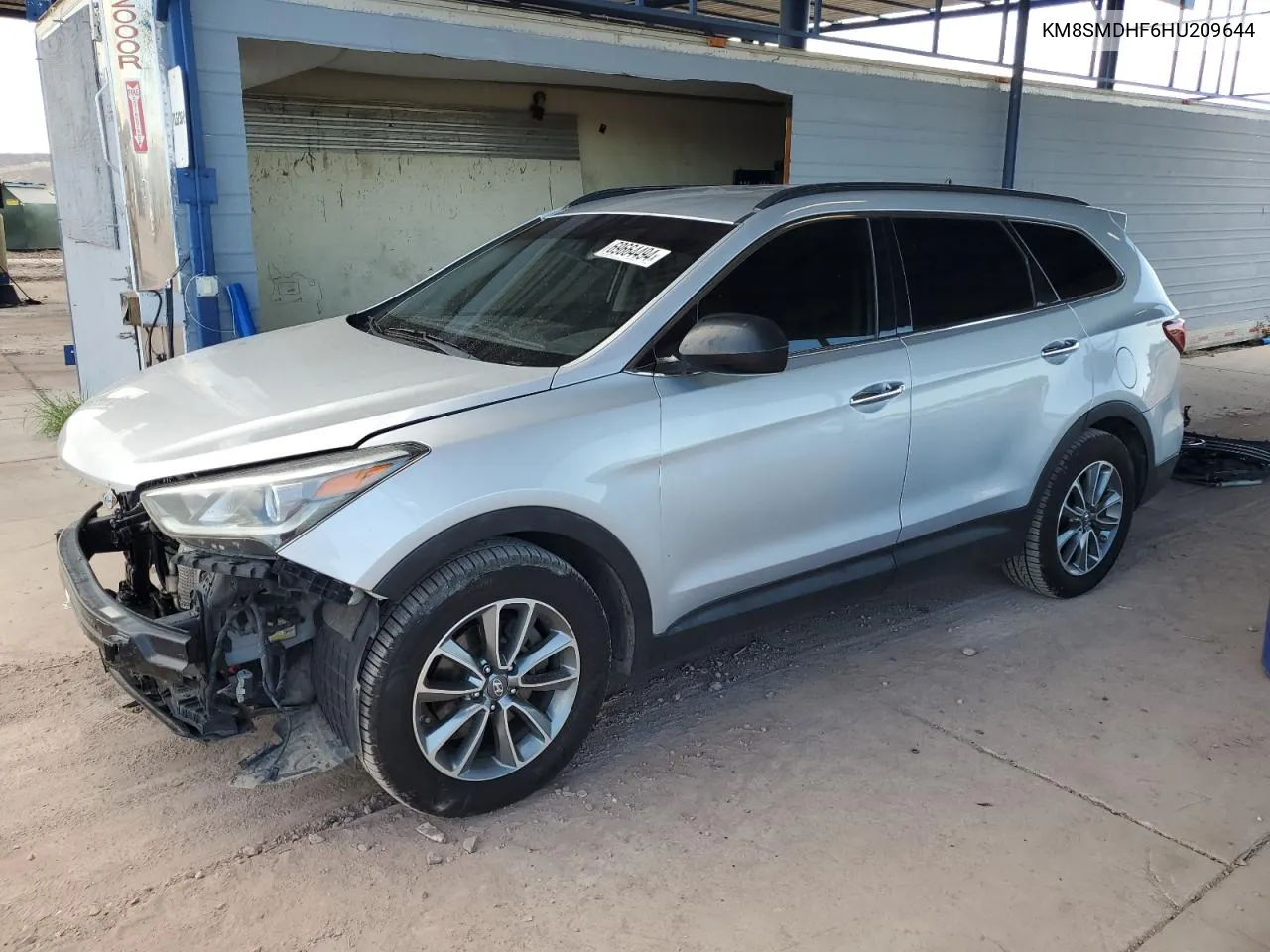 2017 Hyundai Santa Fe Se VIN: KM8SMDHF6HU209644 Lot: 69664494