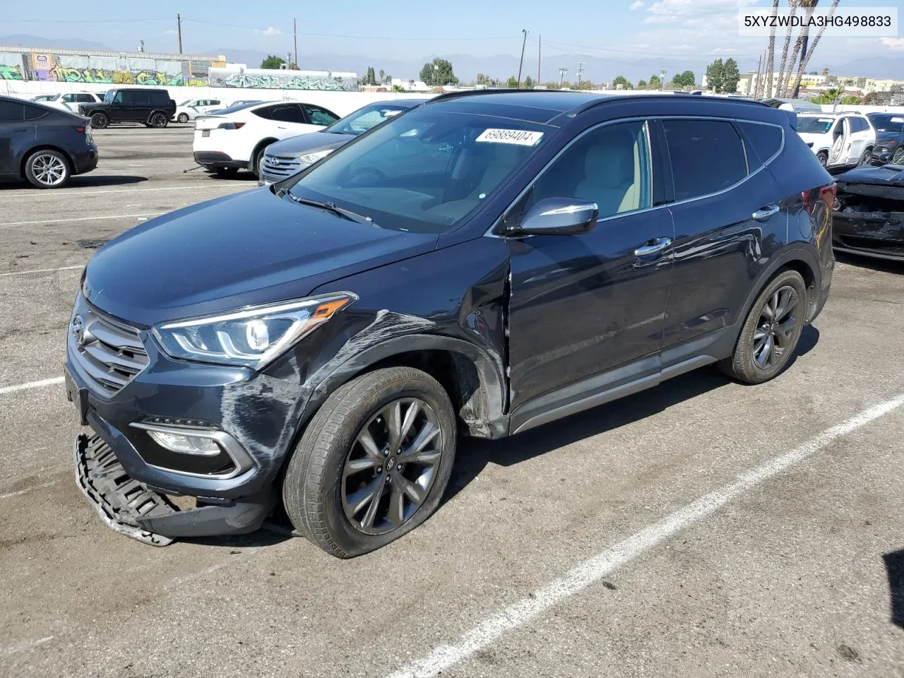 2017 Hyundai Santa Fe Sport VIN: 5XYZWDLA3HG498833 Lot: 69889404