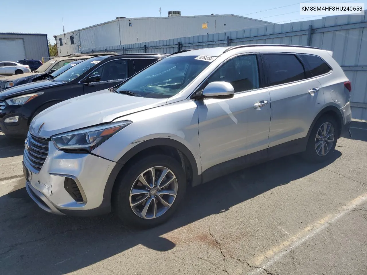 2017 Hyundai Santa Fe Se VIN: KM8SM4HF8HU240653 Lot: 70264254