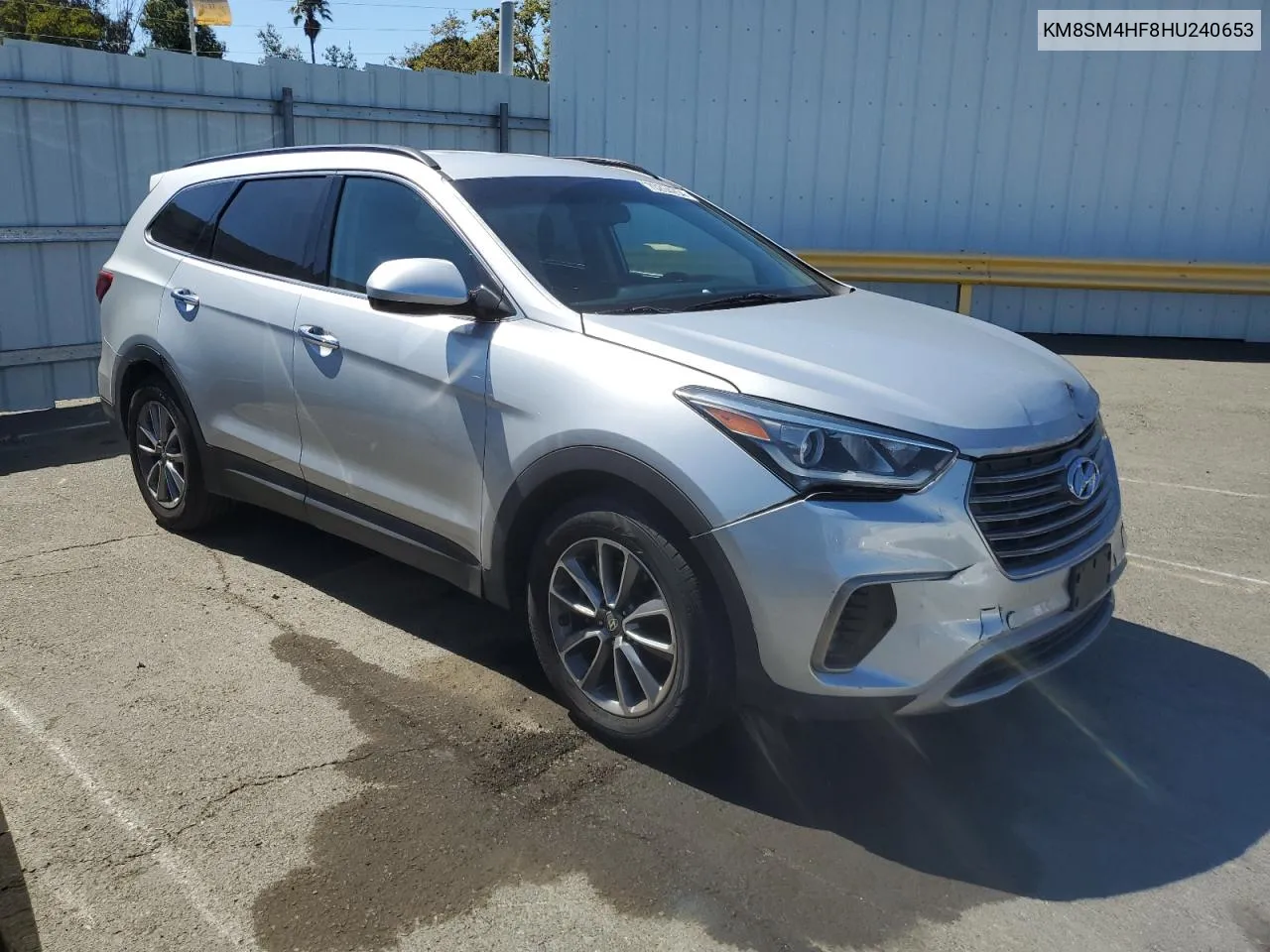 KM8SM4HF8HU240653 2017 Hyundai Santa Fe Se