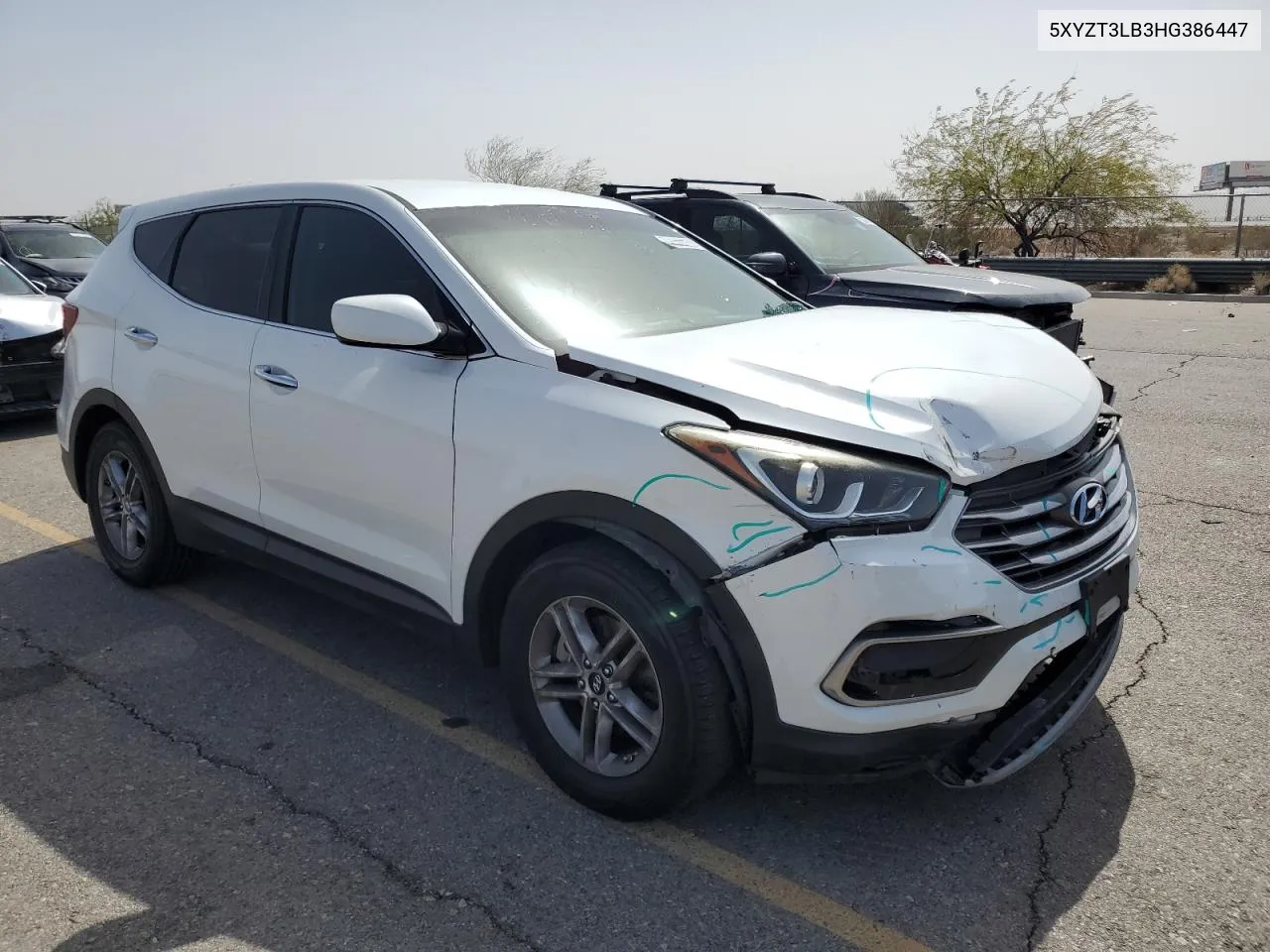 2017 Hyundai Santa Fe Sport VIN: 5XYZT3LB3HG386447 Lot: 70412594