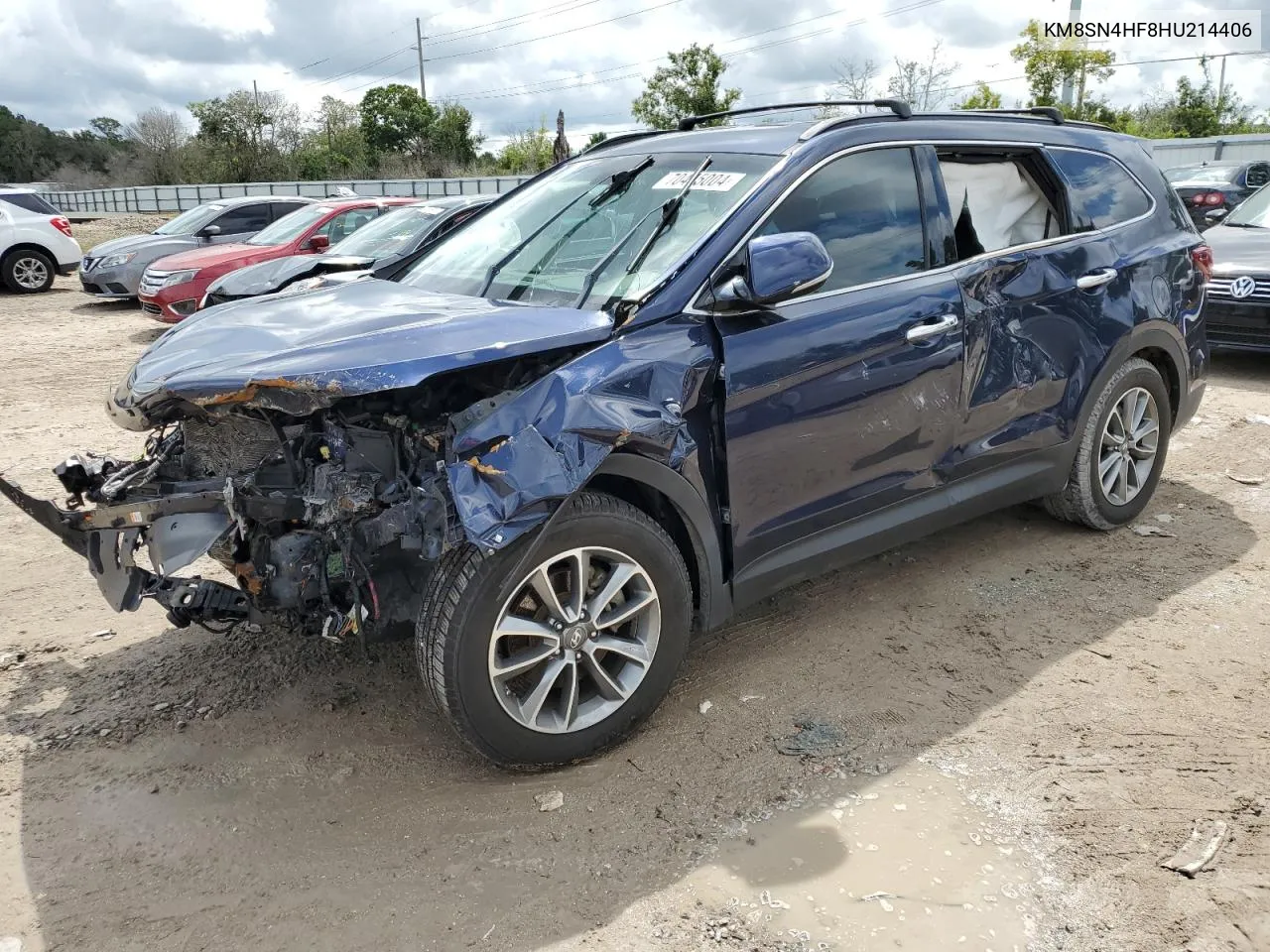 KM8SN4HF8HU214406 2017 Hyundai Santa Fe Se