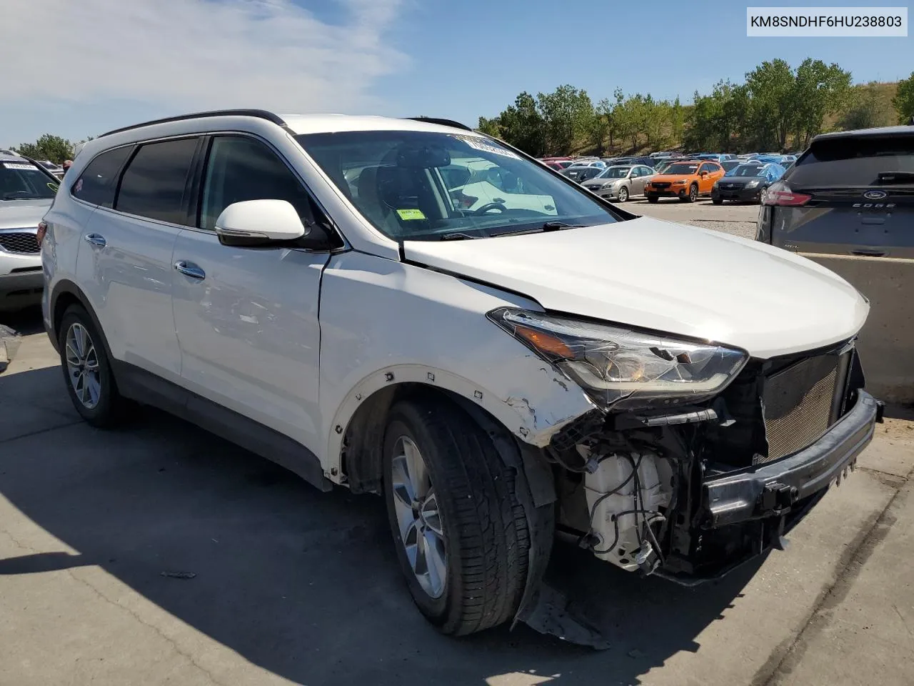 2017 Hyundai Santa Fe Se VIN: KM8SNDHF6HU238803 Lot: 70652534