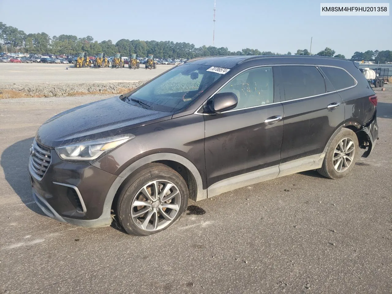 KM8SM4HF9HU201358 2017 Hyundai Santa Fe Se