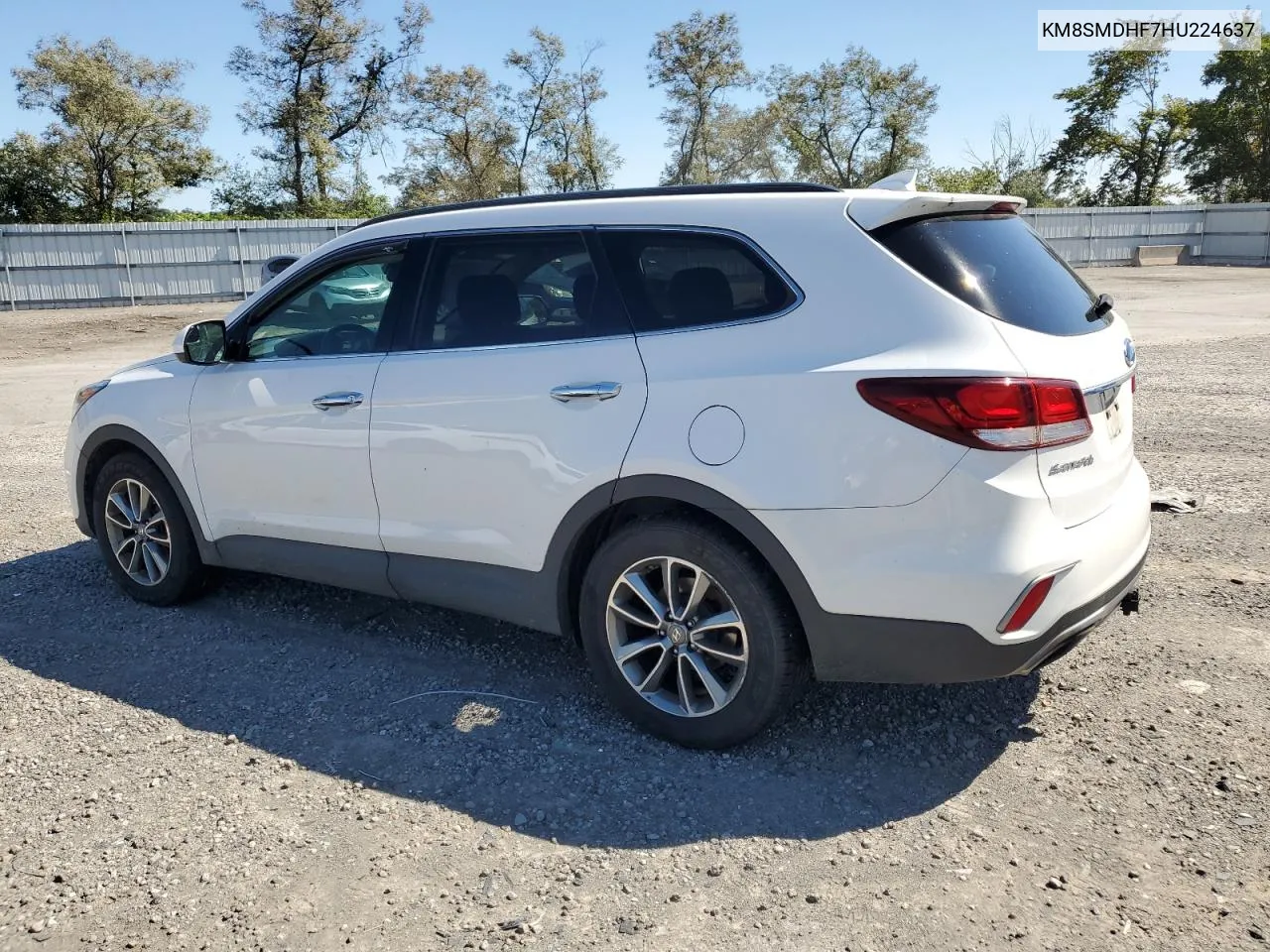 2017 Hyundai Santa Fe Se VIN: KM8SMDHF7HU224637 Lot: 70828794