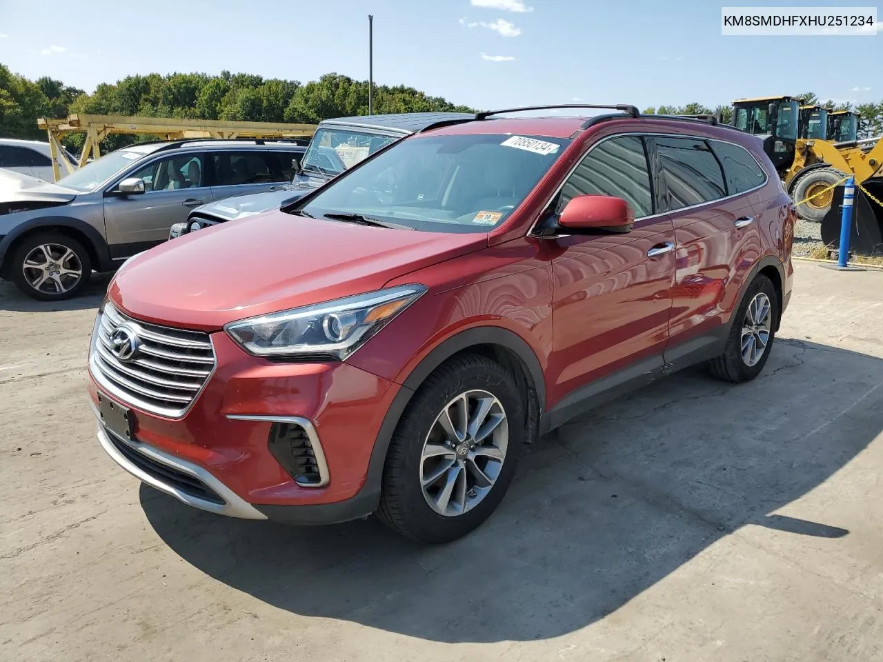 2017 Hyundai Santa Fe Se VIN: KM8SMDHFXHU251234 Lot: 70850134