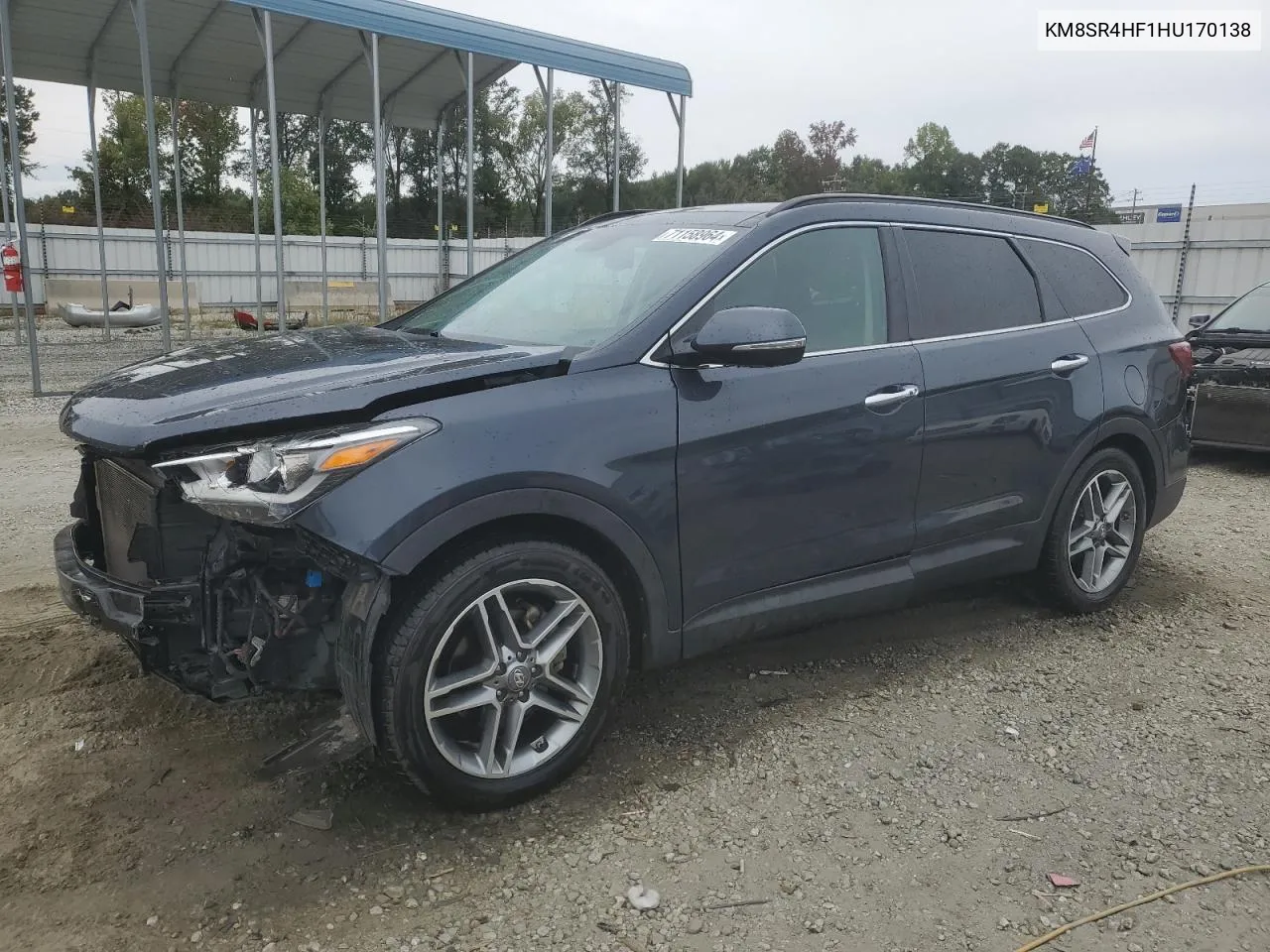 KM8SR4HF1HU170138 2017 Hyundai Santa Fe Se Ultimate