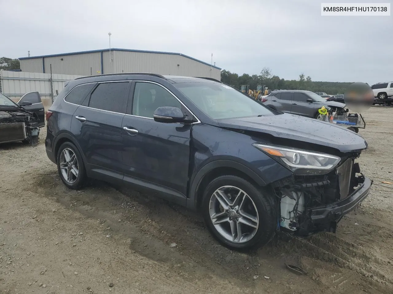 KM8SR4HF1HU170138 2017 Hyundai Santa Fe Se Ultimate