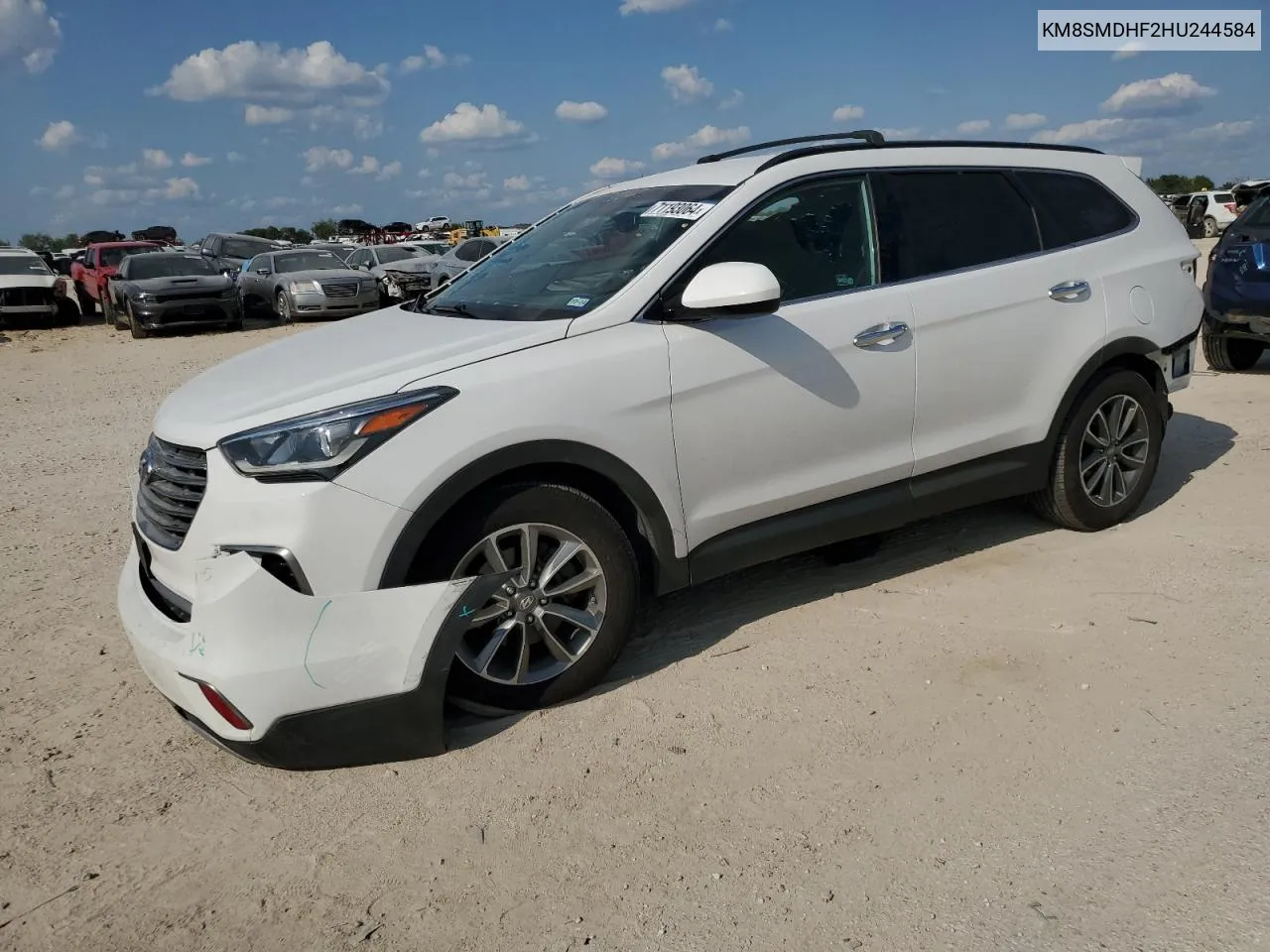 2017 Hyundai Santa Fe Se VIN: KM8SMDHF2HU244584 Lot: 71193064