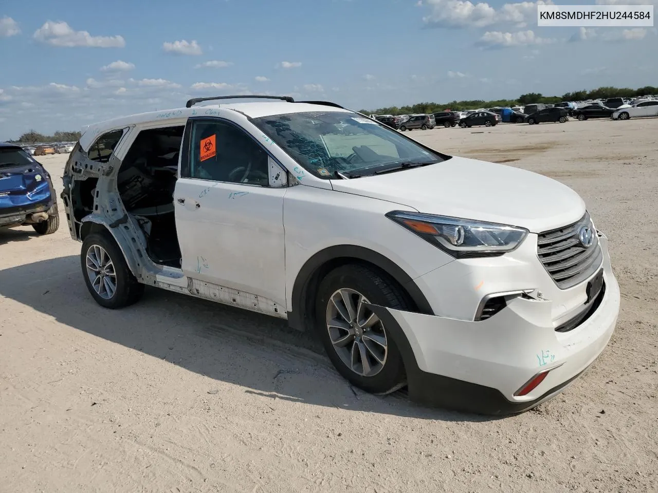 2017 Hyundai Santa Fe Se VIN: KM8SMDHF2HU244584 Lot: 71193064