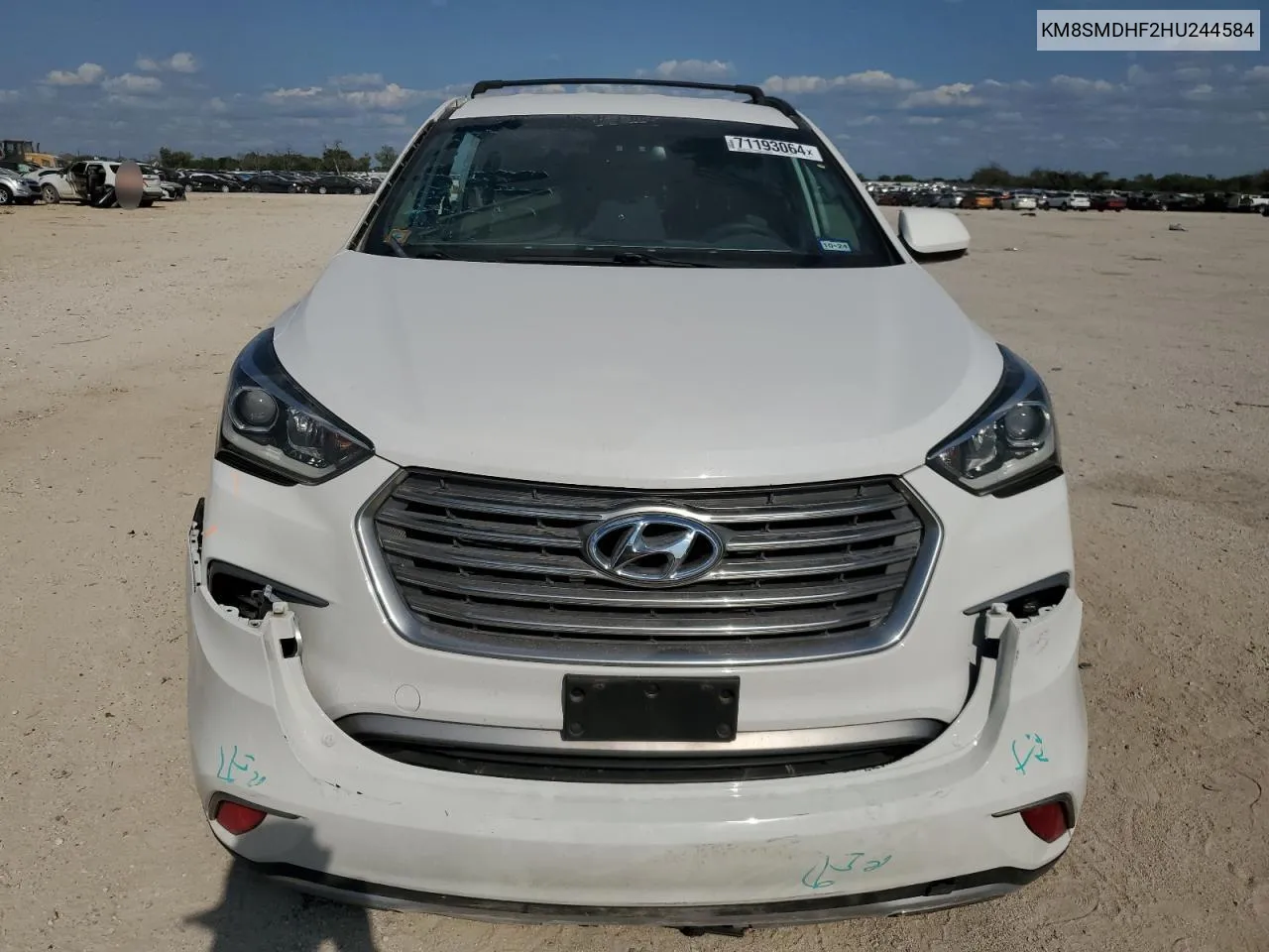 2017 Hyundai Santa Fe Se VIN: KM8SMDHF2HU244584 Lot: 71193064