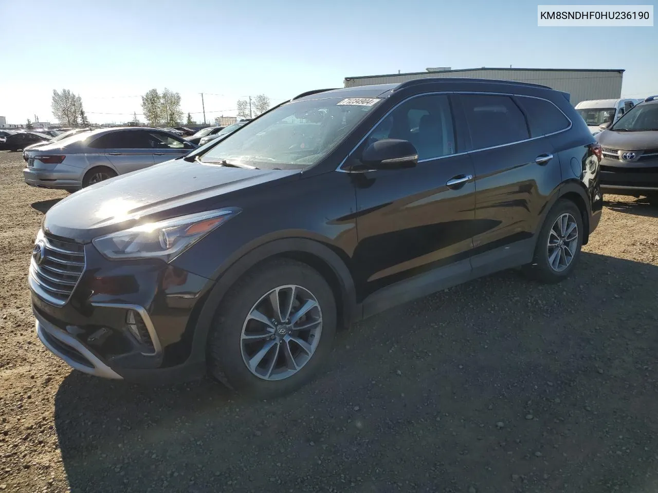 2017 Hyundai Santa Fe Se VIN: KM8SNDHF0HU236190 Lot: 71234904