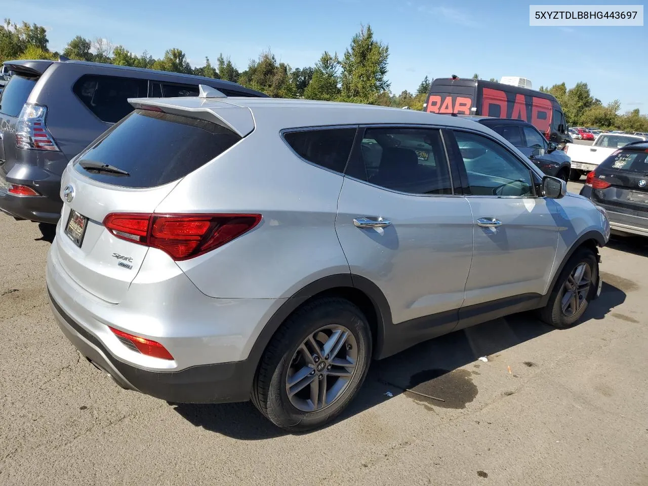 2017 Hyundai Santa Fe Sport VIN: 5XYZTDLB8HG443697 Lot: 71249204