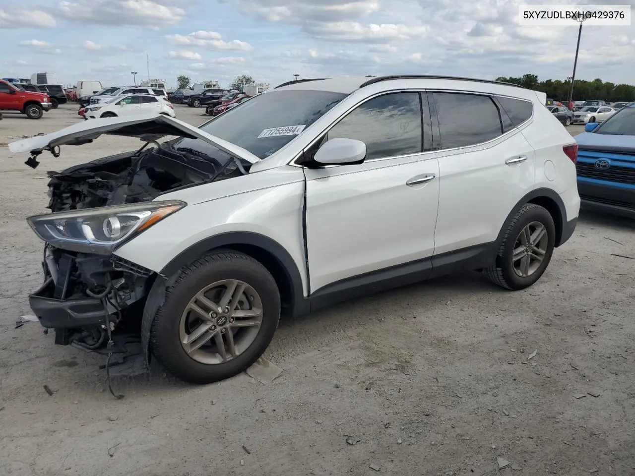 2017 Hyundai Santa Fe Sport VIN: 5XYZUDLBXHG429376 Lot: 71255994