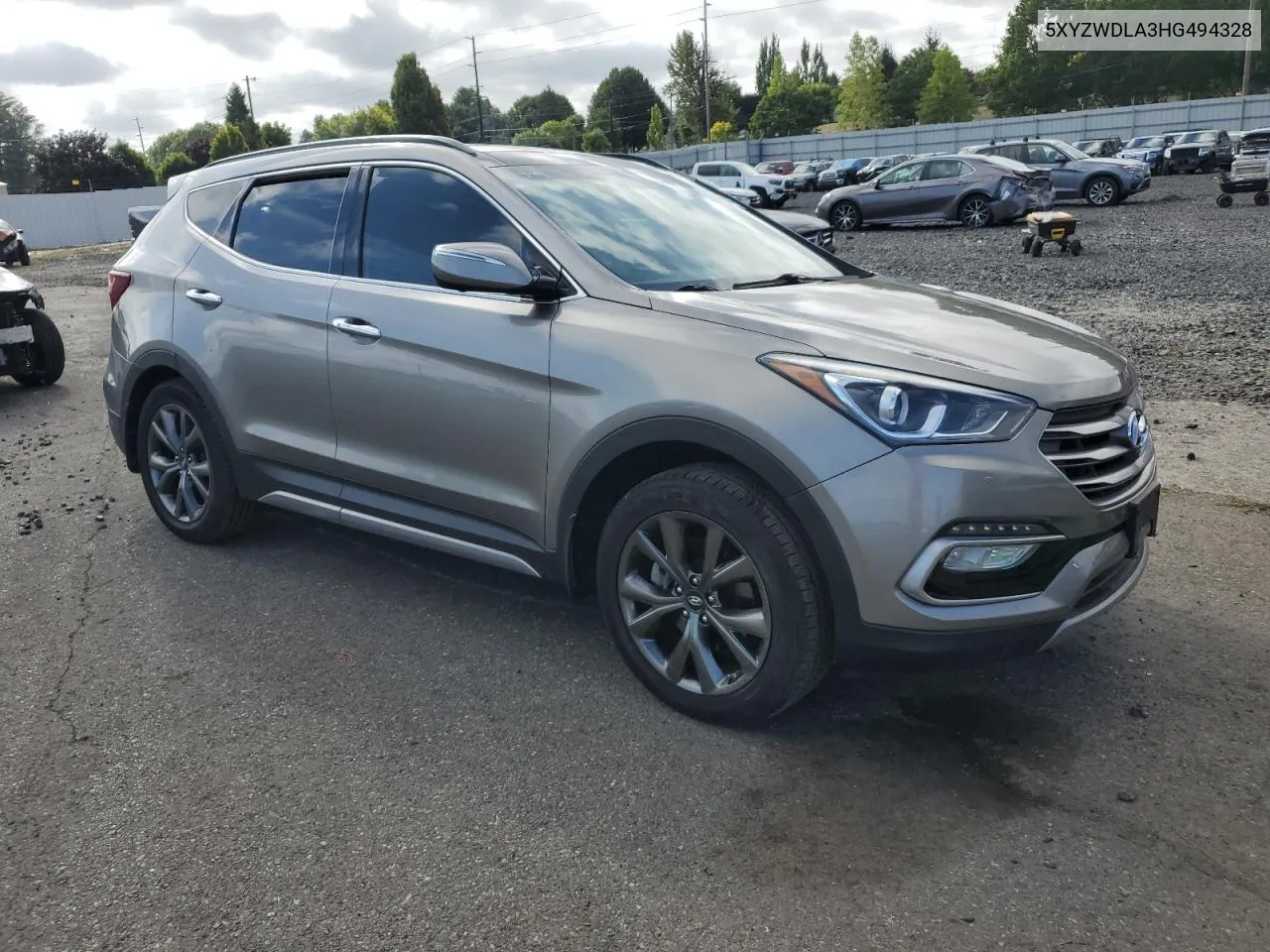 2017 Hyundai Santa Fe Sport VIN: 5XYZWDLA3HG494328 Lot: 71264644