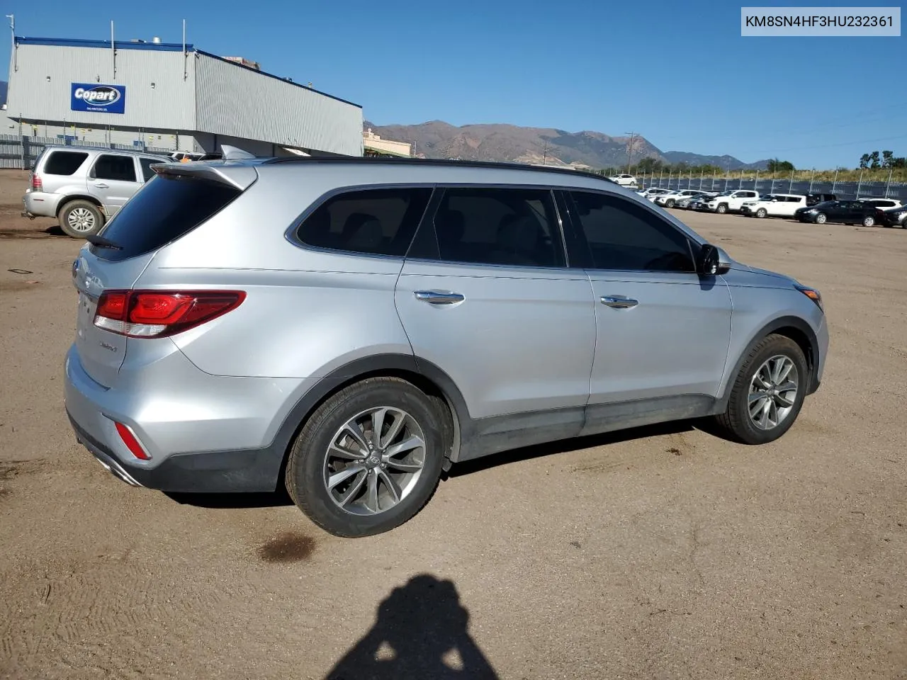 2017 Hyundai Santa Fe Se VIN: KM8SN4HF3HU232361 Lot: 71350484