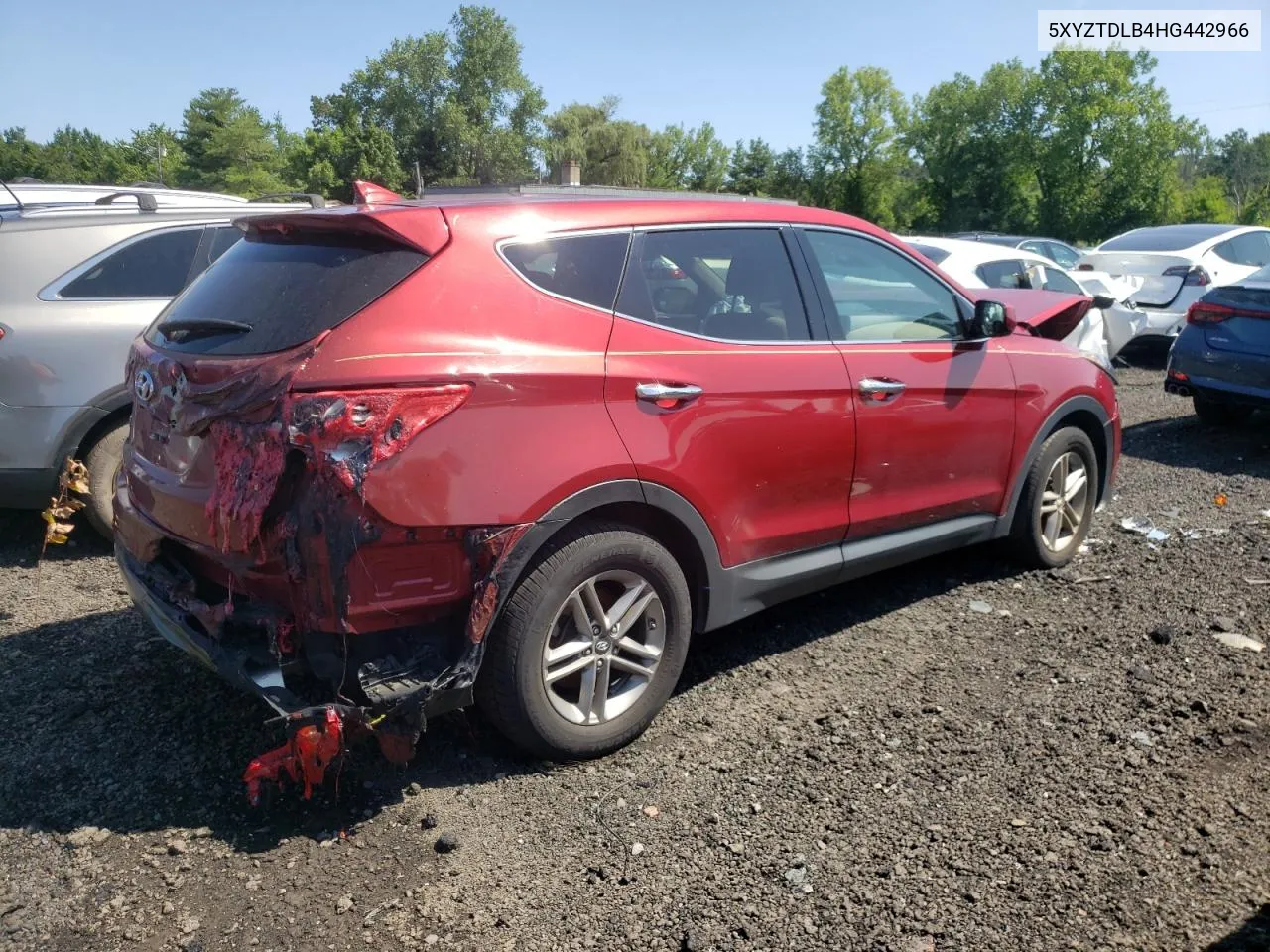 5XYZTDLB4HG442966 2017 Hyundai Santa Fe Sport