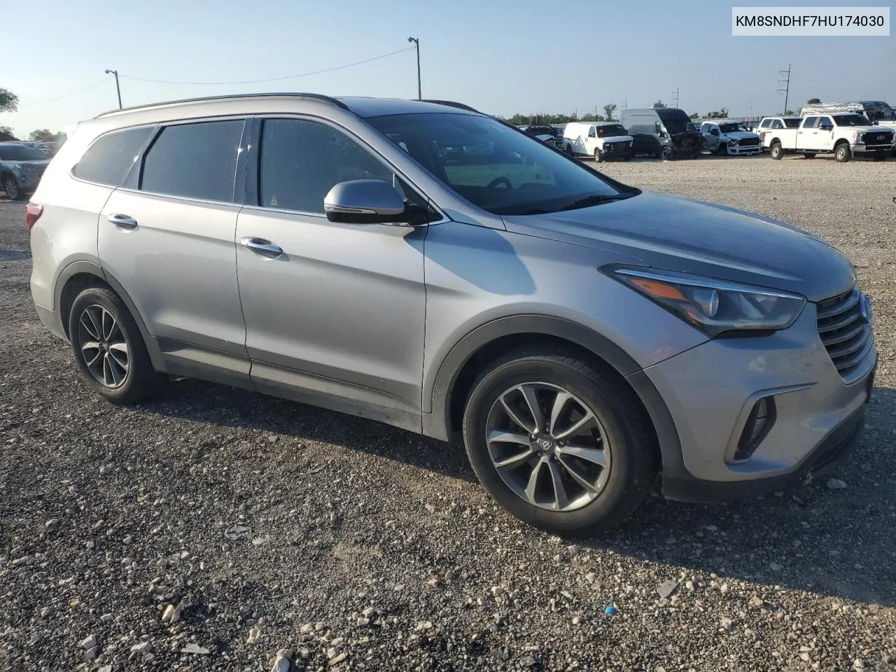 2017 Hyundai Santa Fe Se VIN: KM8SNDHF7HU174030 Lot: 71481654