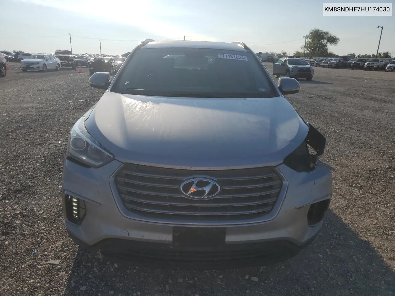 KM8SNDHF7HU174030 2017 Hyundai Santa Fe Se