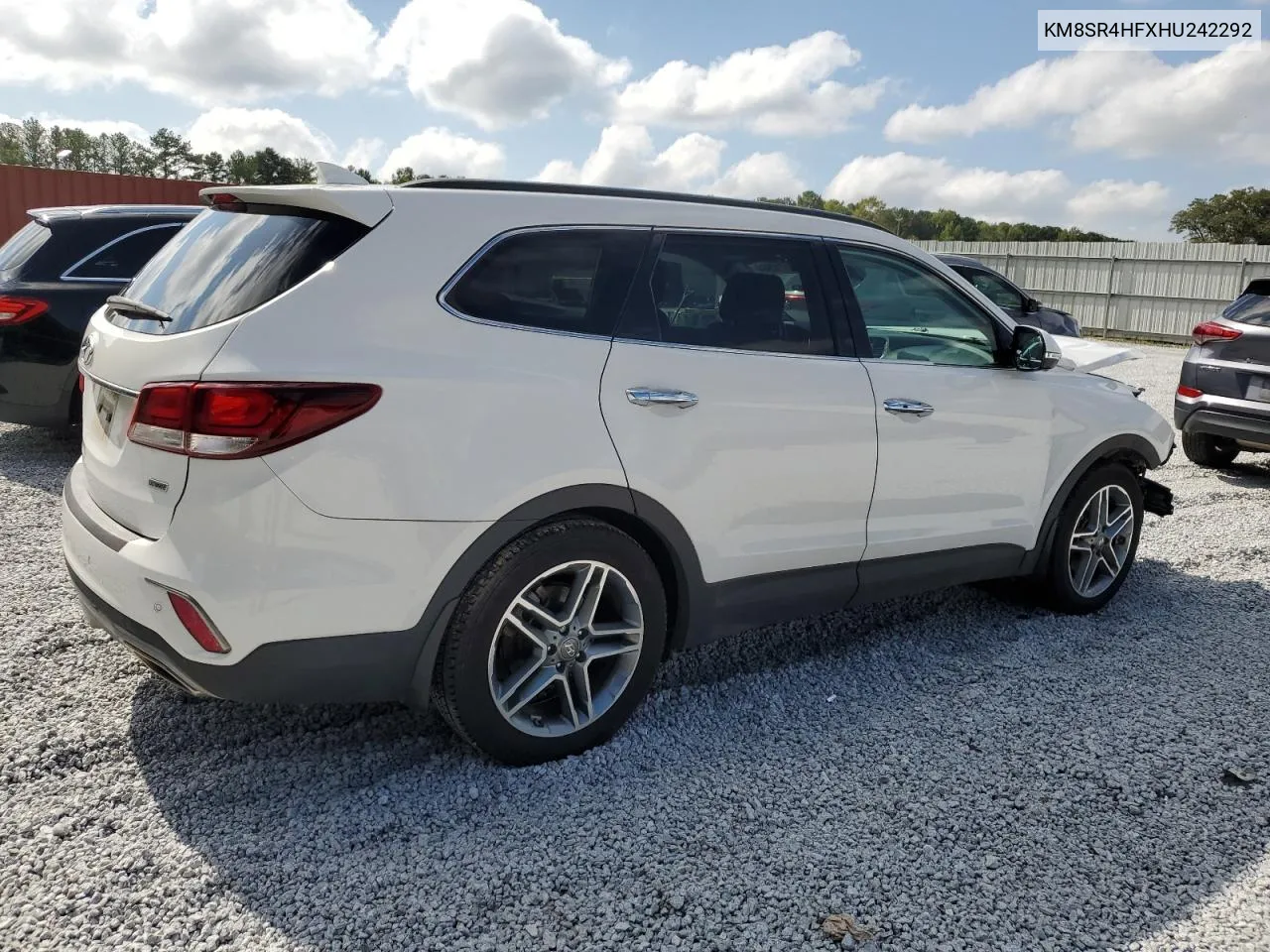 2017 Hyundai Santa Fe Se Ultimate VIN: KM8SR4HFXHU242292 Lot: 71712964