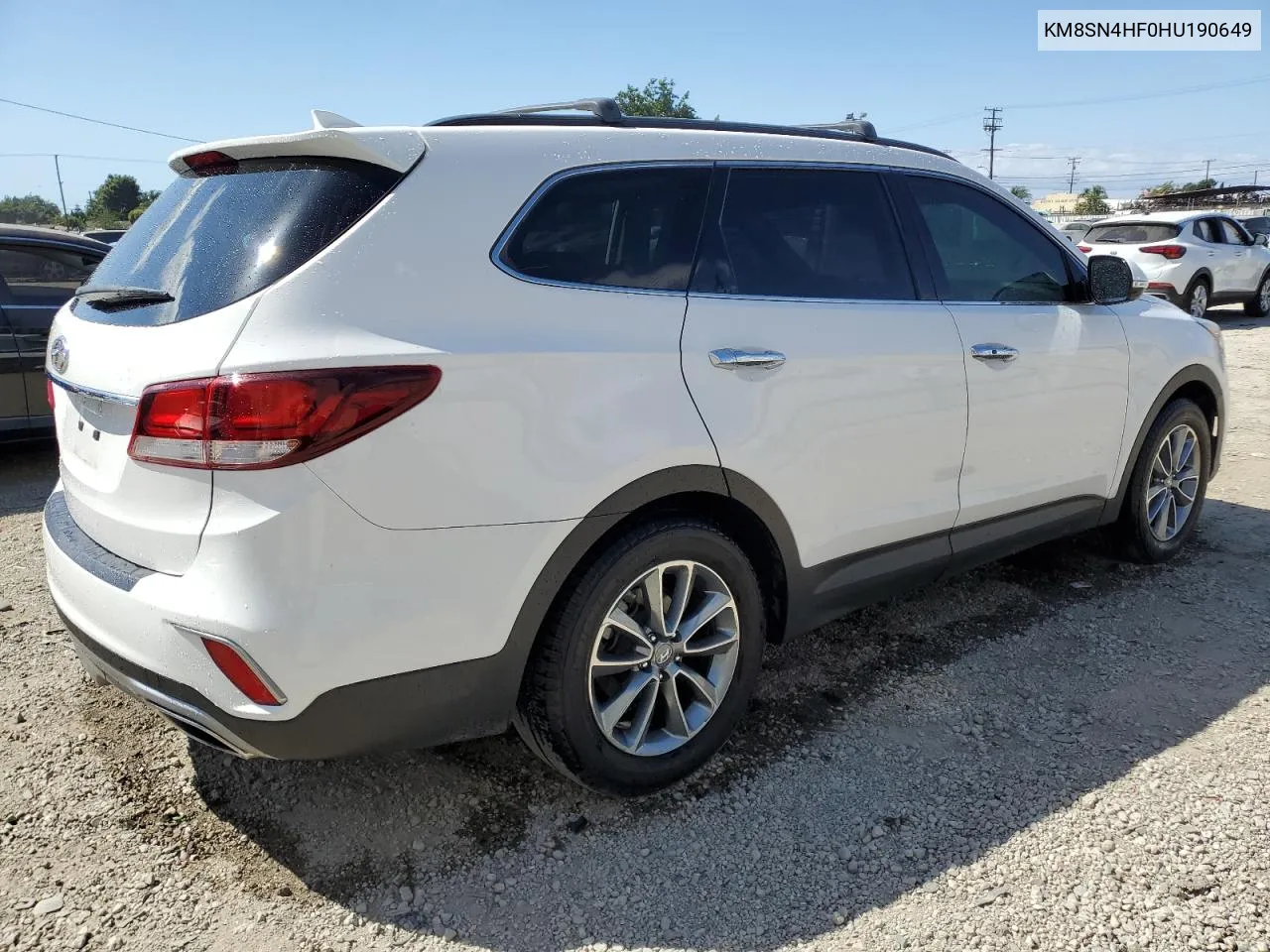 2017 Hyundai Santa Fe Se VIN: KM8SN4HF0HU190649 Lot: 71772434