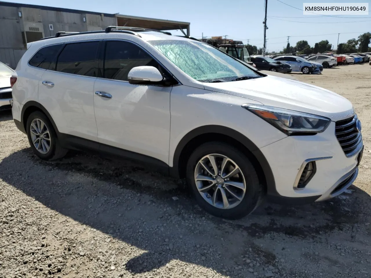 2017 Hyundai Santa Fe Se VIN: KM8SN4HF0HU190649 Lot: 71772434