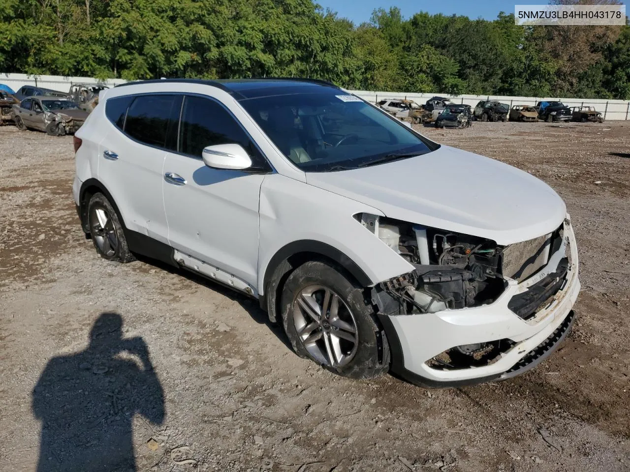 2017 Hyundai Santa Fe Sport VIN: 5NMZU3LB4HH043178 Lot: 72169764