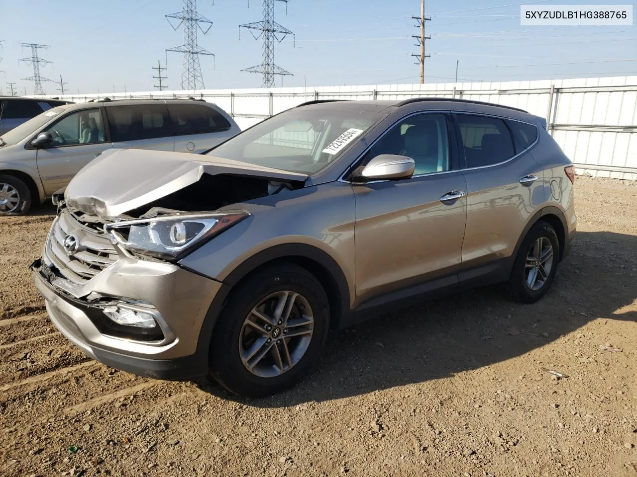 2017 Hyundai Santa Fe Sport VIN: 5XYZUDLB1HG388765 Lot: 72249504