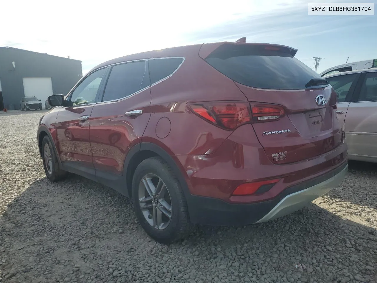 2017 Hyundai Santa Fe Sport VIN: 5XYZTDLB8HG381704 Lot: 72401304