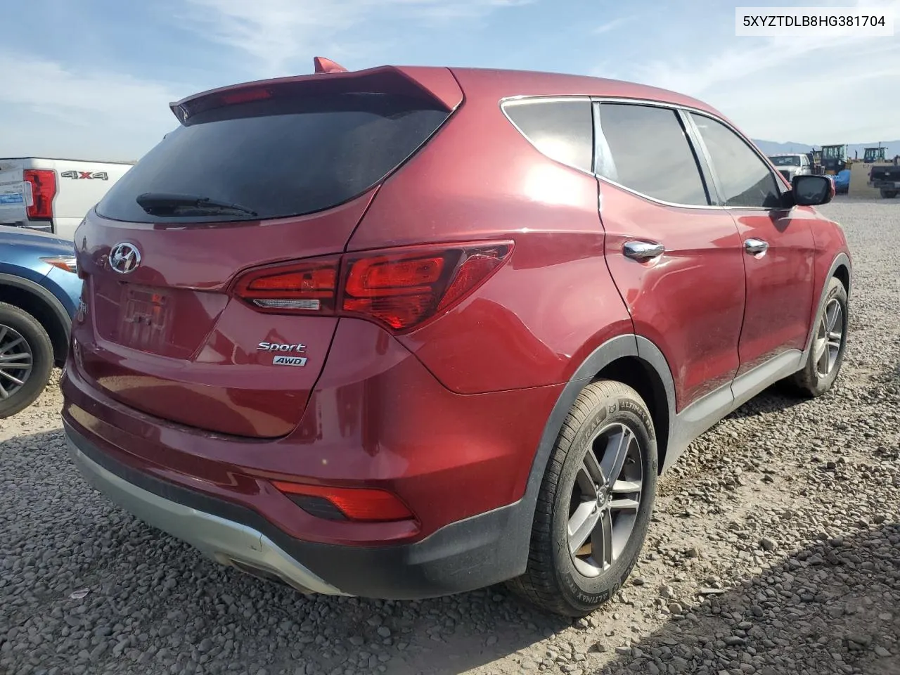 2017 Hyundai Santa Fe Sport VIN: 5XYZTDLB8HG381704 Lot: 72401304