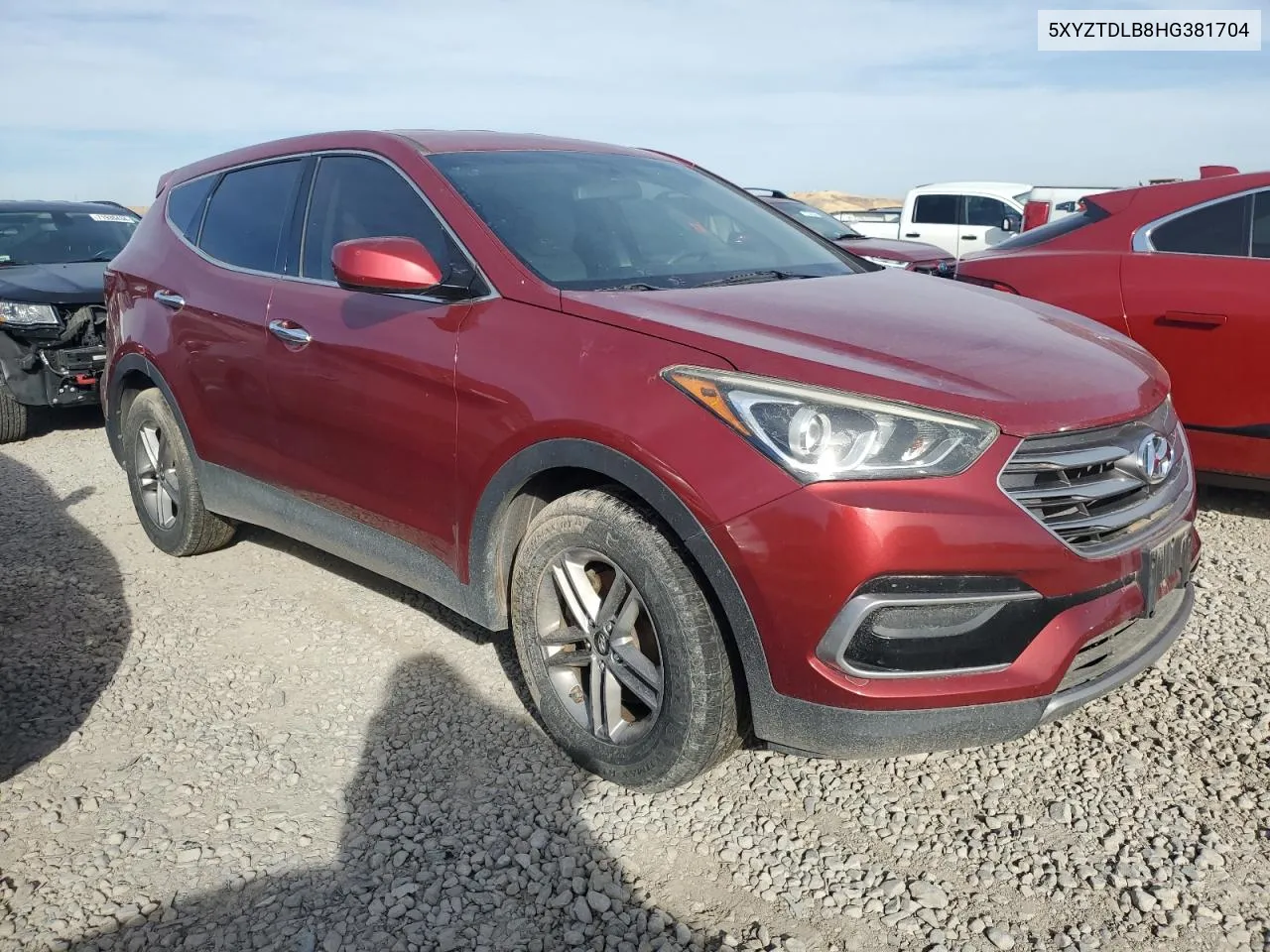 2017 Hyundai Santa Fe Sport VIN: 5XYZTDLB8HG381704 Lot: 72401304