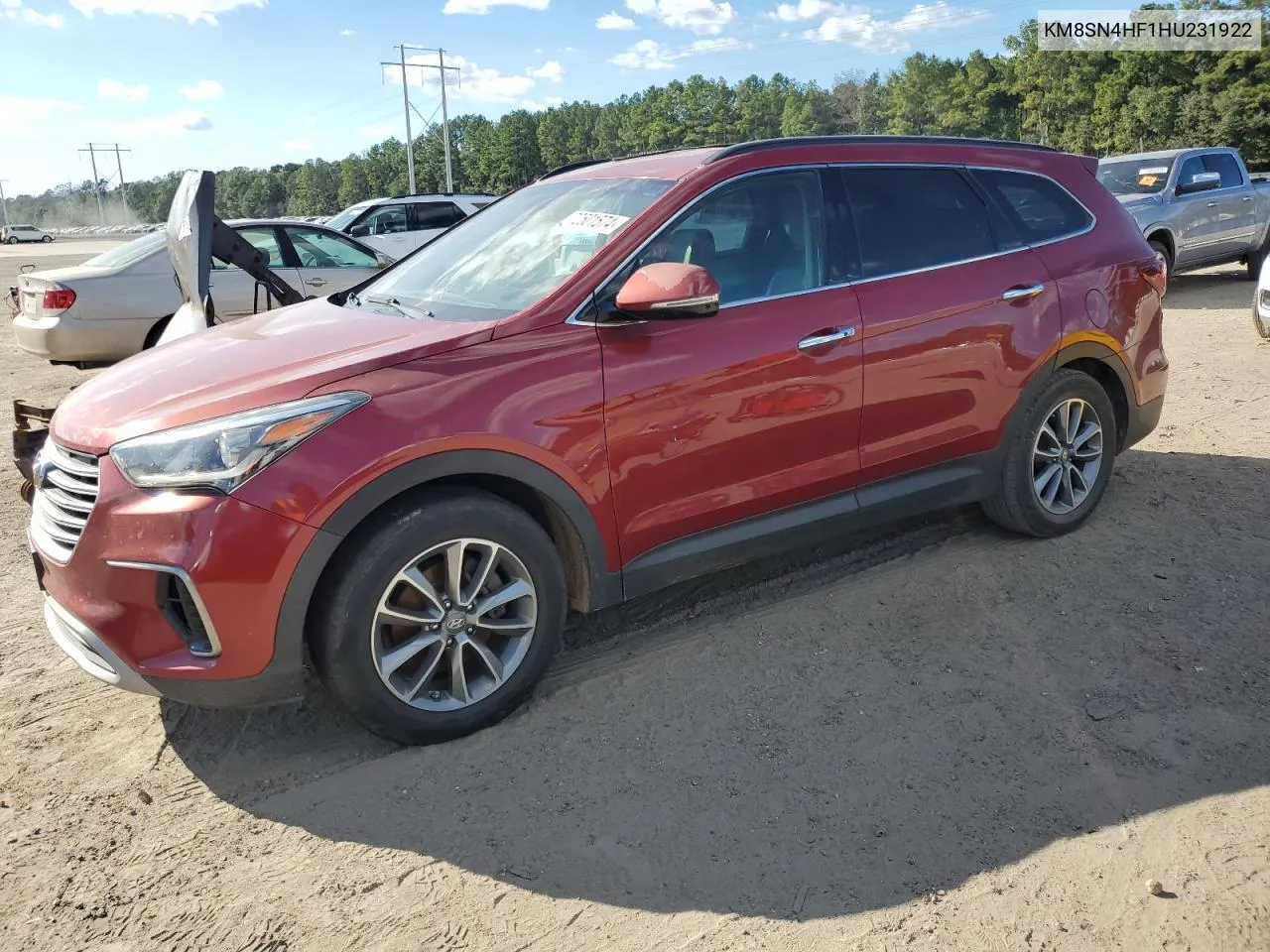 KM8SN4HF1HU231922 2017 Hyundai Santa Fe Se