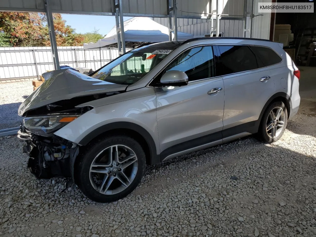 KM8SRDHF8HU183517 2017 Hyundai Santa Fe Se Ultimate