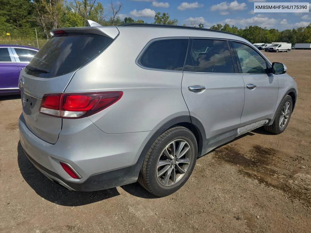 KM8SM4HF5HU175390 2017 Hyundai Santa Fe Se