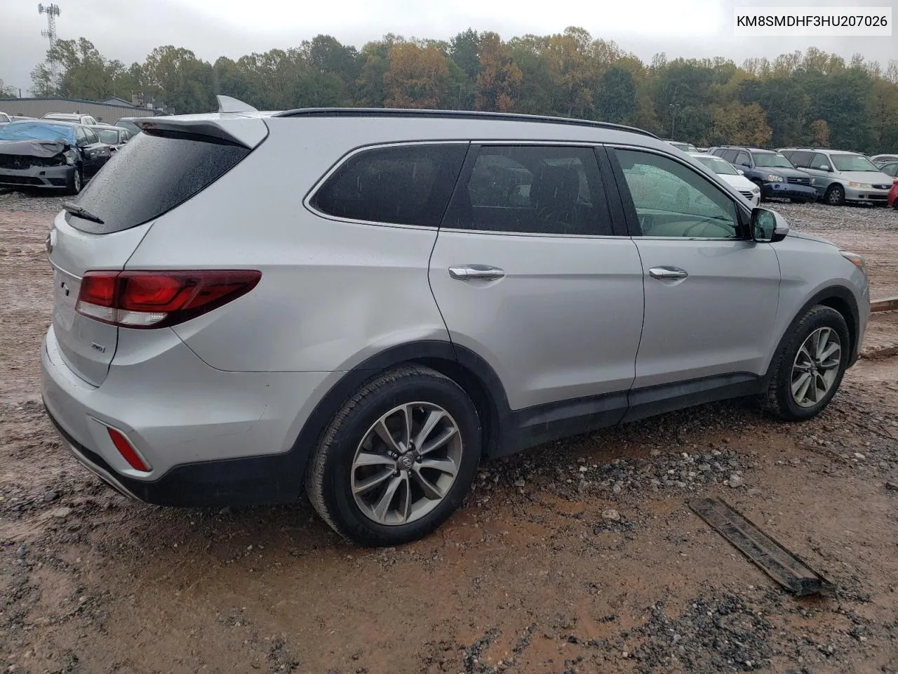 KM8SMDHF3HU207026 2017 Hyundai Santa Fe Se