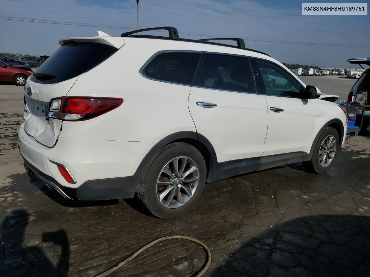 KM8SN4HF8HU189751 2017 Hyundai Santa Fe Se