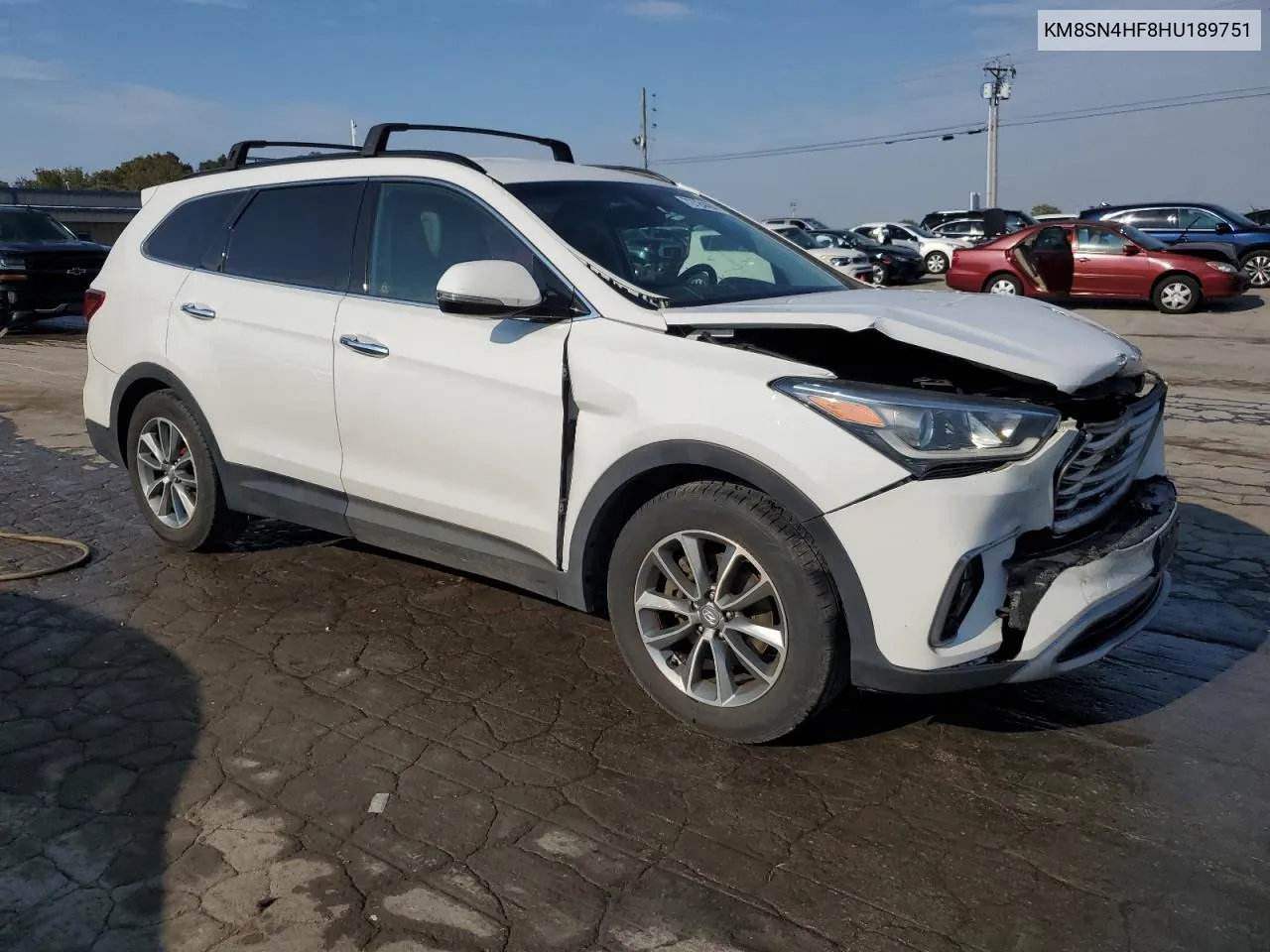 2017 Hyundai Santa Fe Se VIN: KM8SN4HF8HU189751 Lot: 72724404