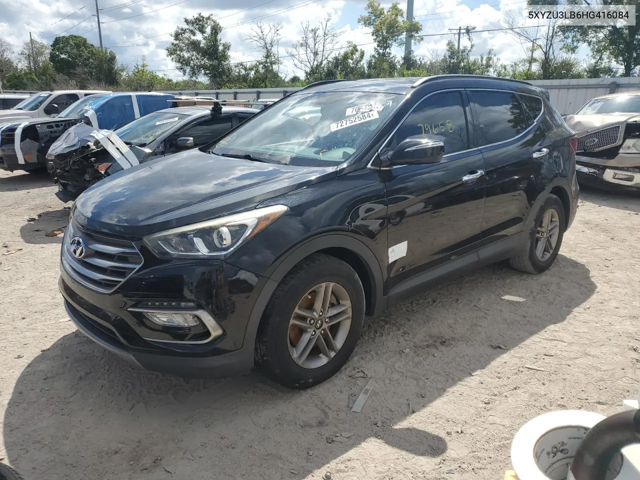 2017 Hyundai Santa Fe Sport VIN: 5XYZU3LB6HG416084 Lot: 72752584