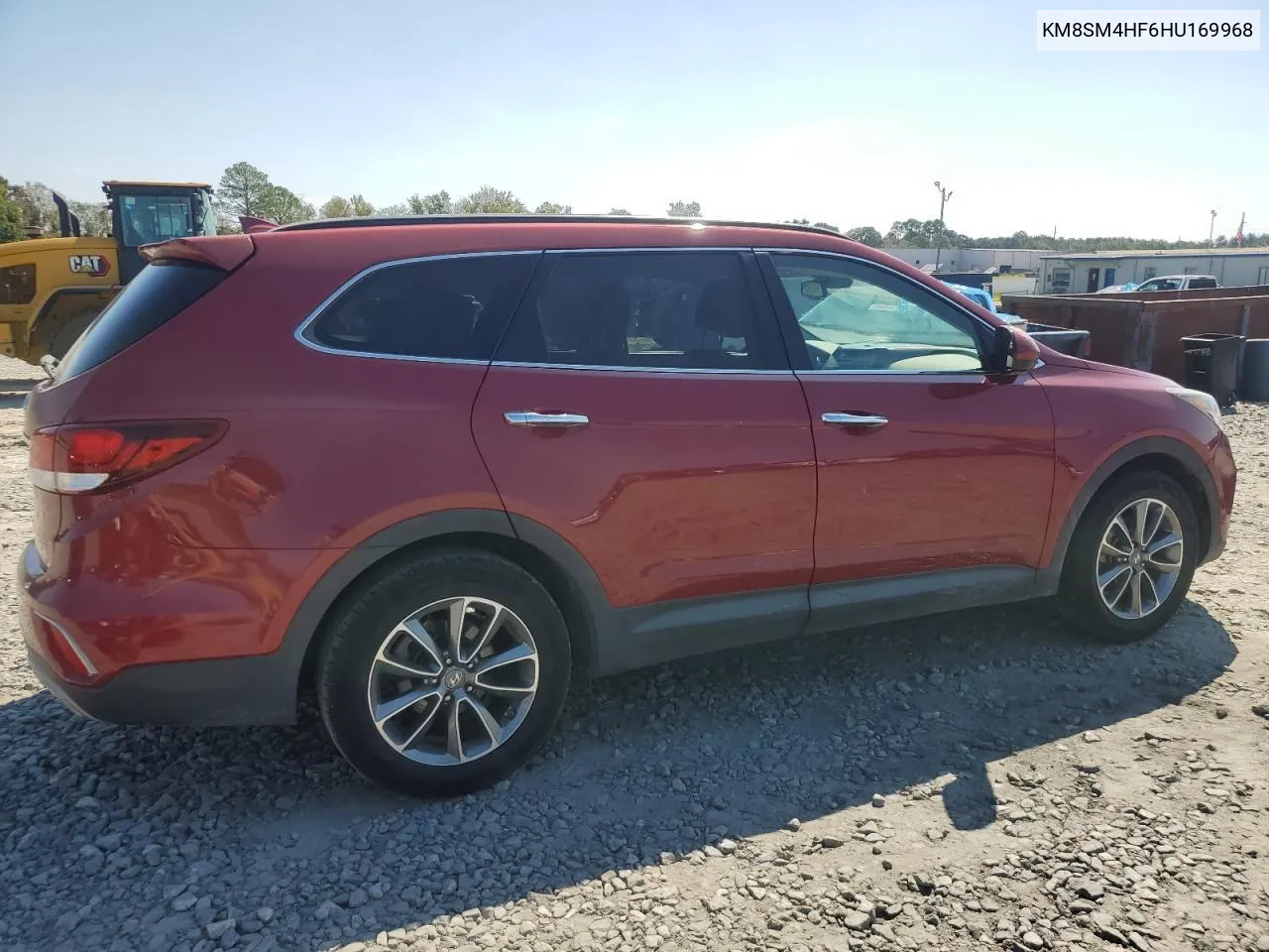 KM8SM4HF6HU169968 2017 Hyundai Santa Fe Se