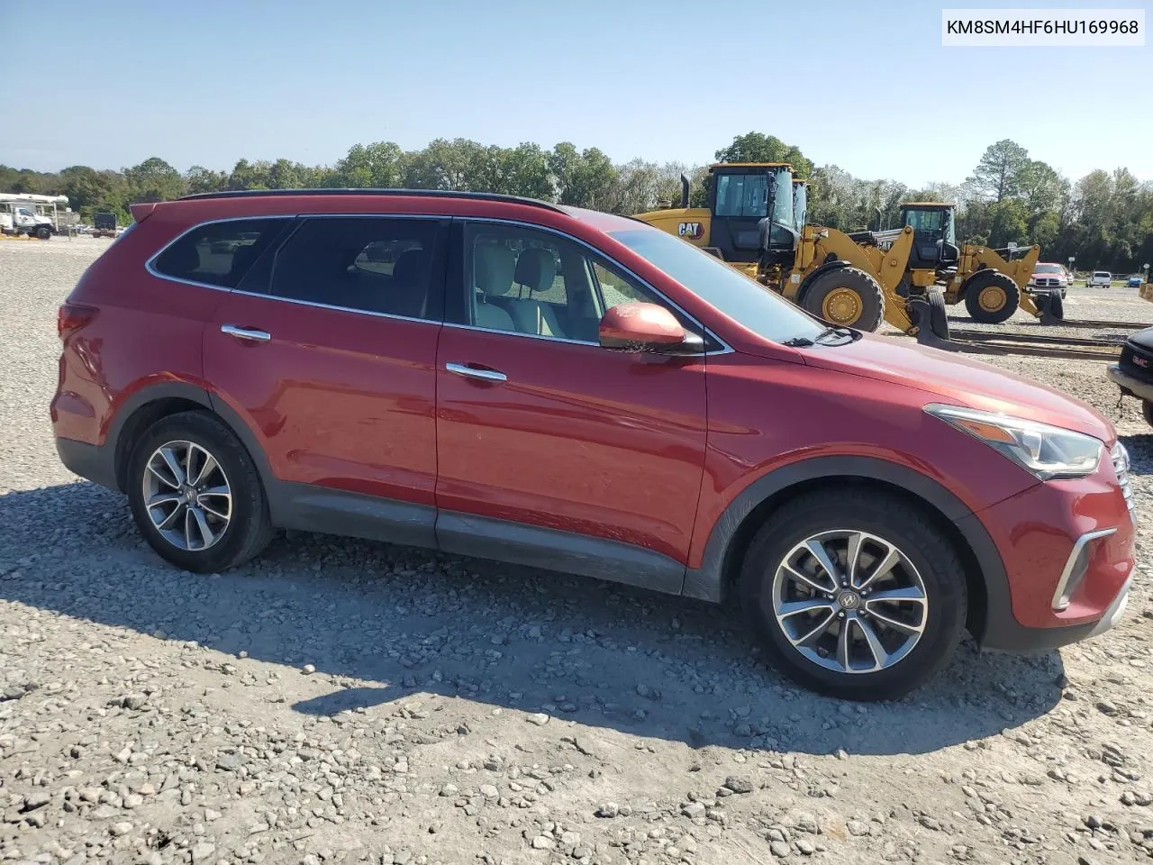 KM8SM4HF6HU169968 2017 Hyundai Santa Fe Se