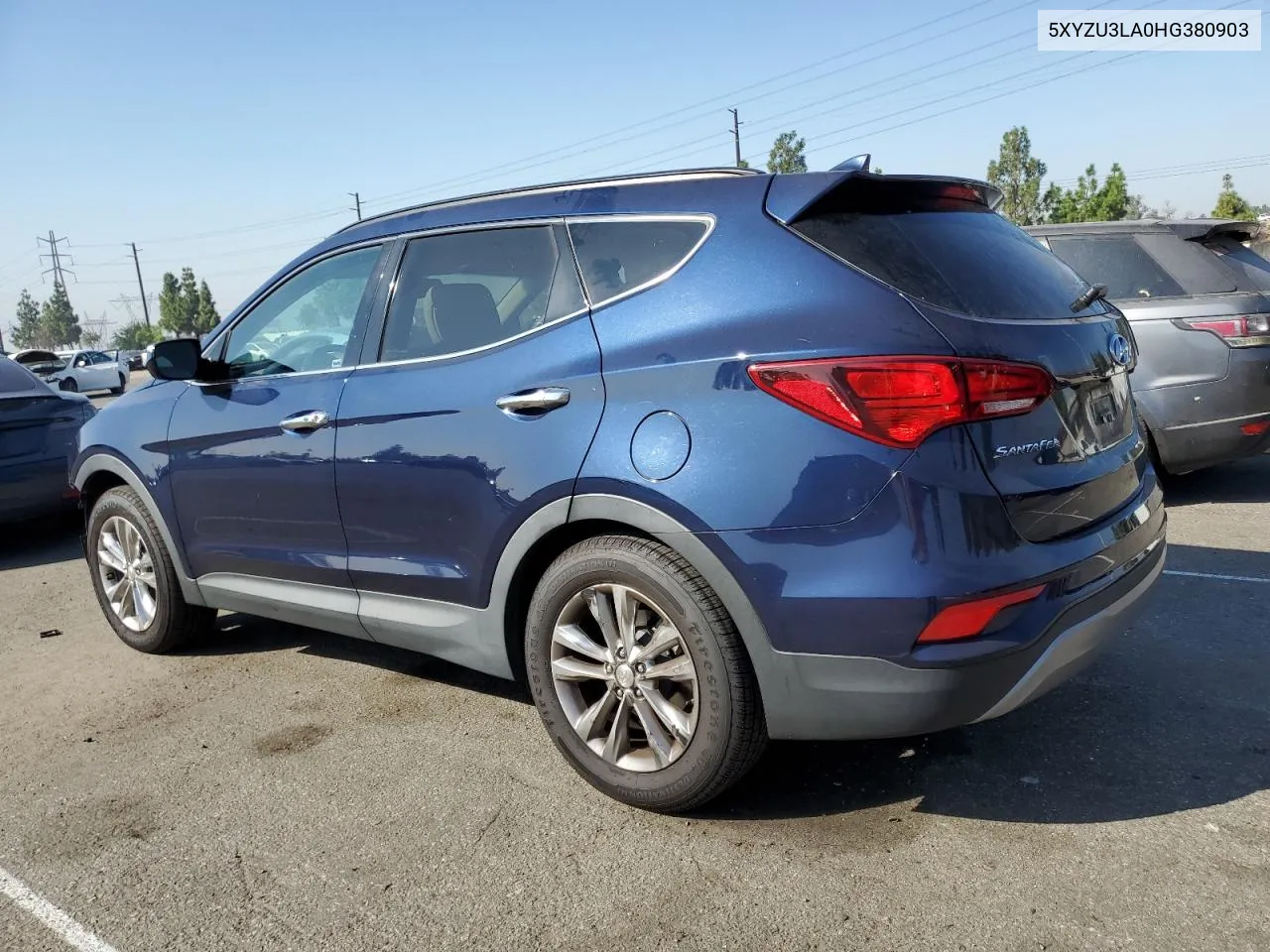 2017 Hyundai Santa Fe Sport VIN: 5XYZU3LA0HG380903 Lot: 72979284