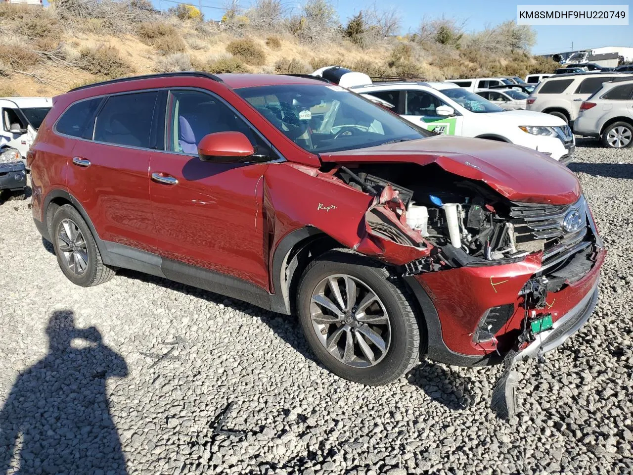 2017 Hyundai Santa Fe Se VIN: KM8SMDHF9HU220749 Lot: 73217814