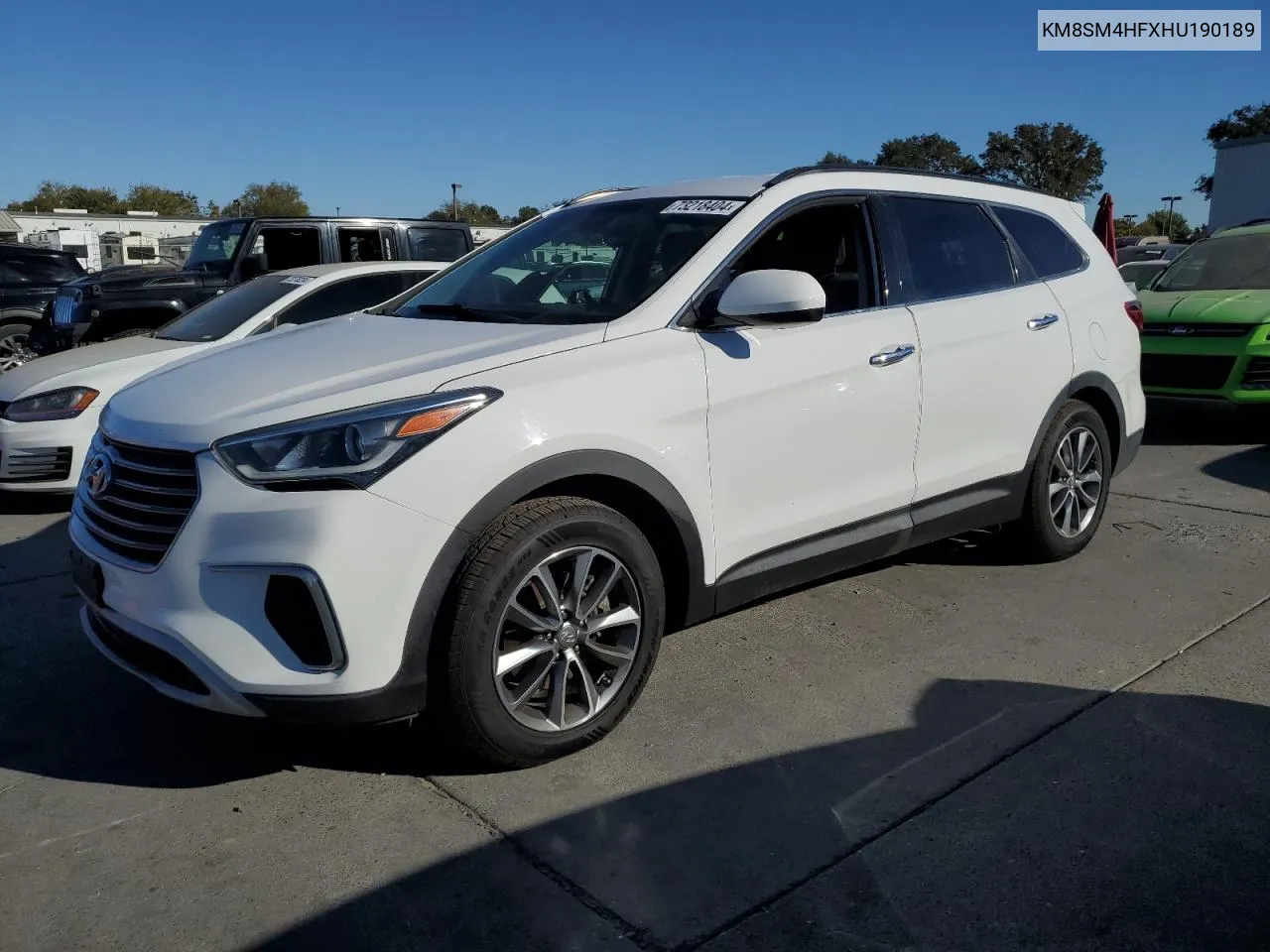 KM8SM4HFXHU190189 2017 Hyundai Santa Fe Se