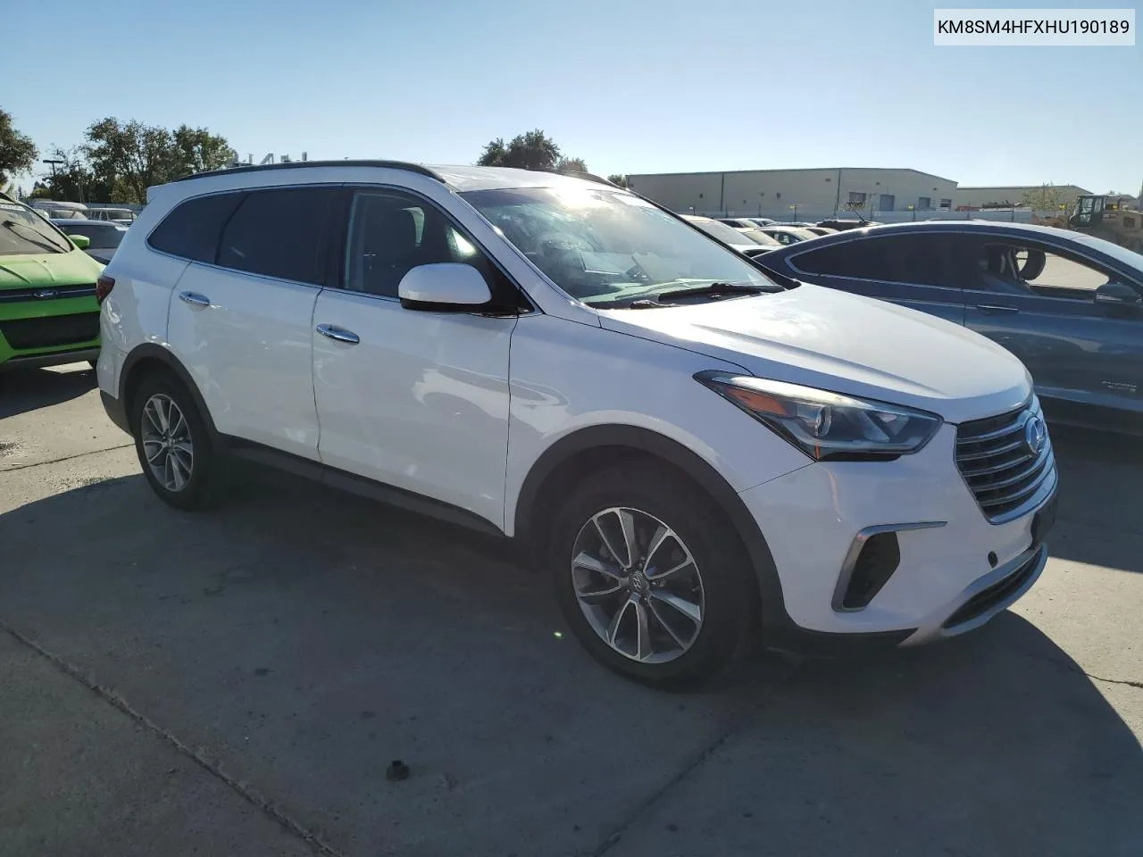 KM8SM4HFXHU190189 2017 Hyundai Santa Fe Se